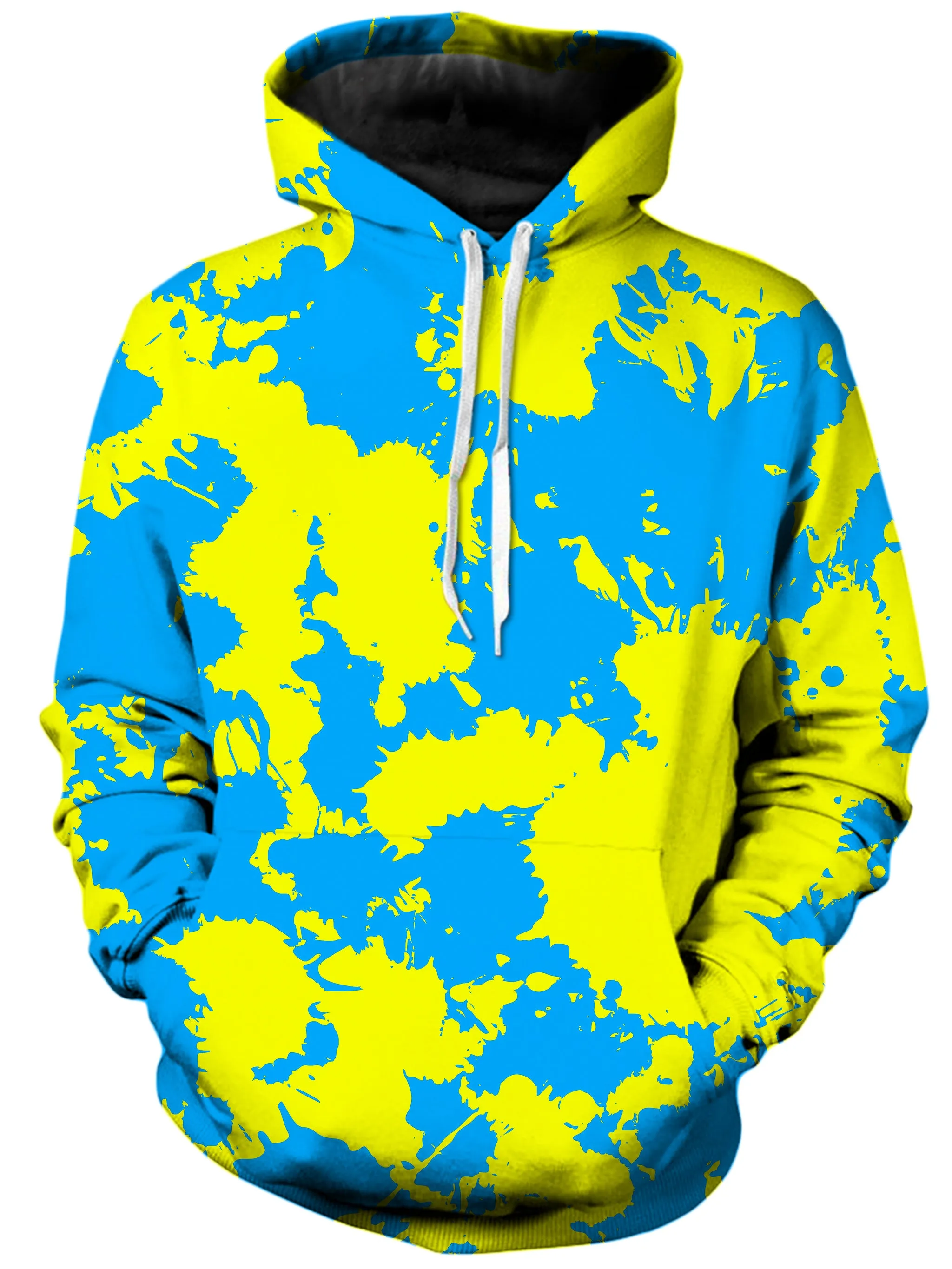 Yellow and Blue Paint Splatter Hoodie and Joggers Combo sold by iEDM product image thumbnail 2