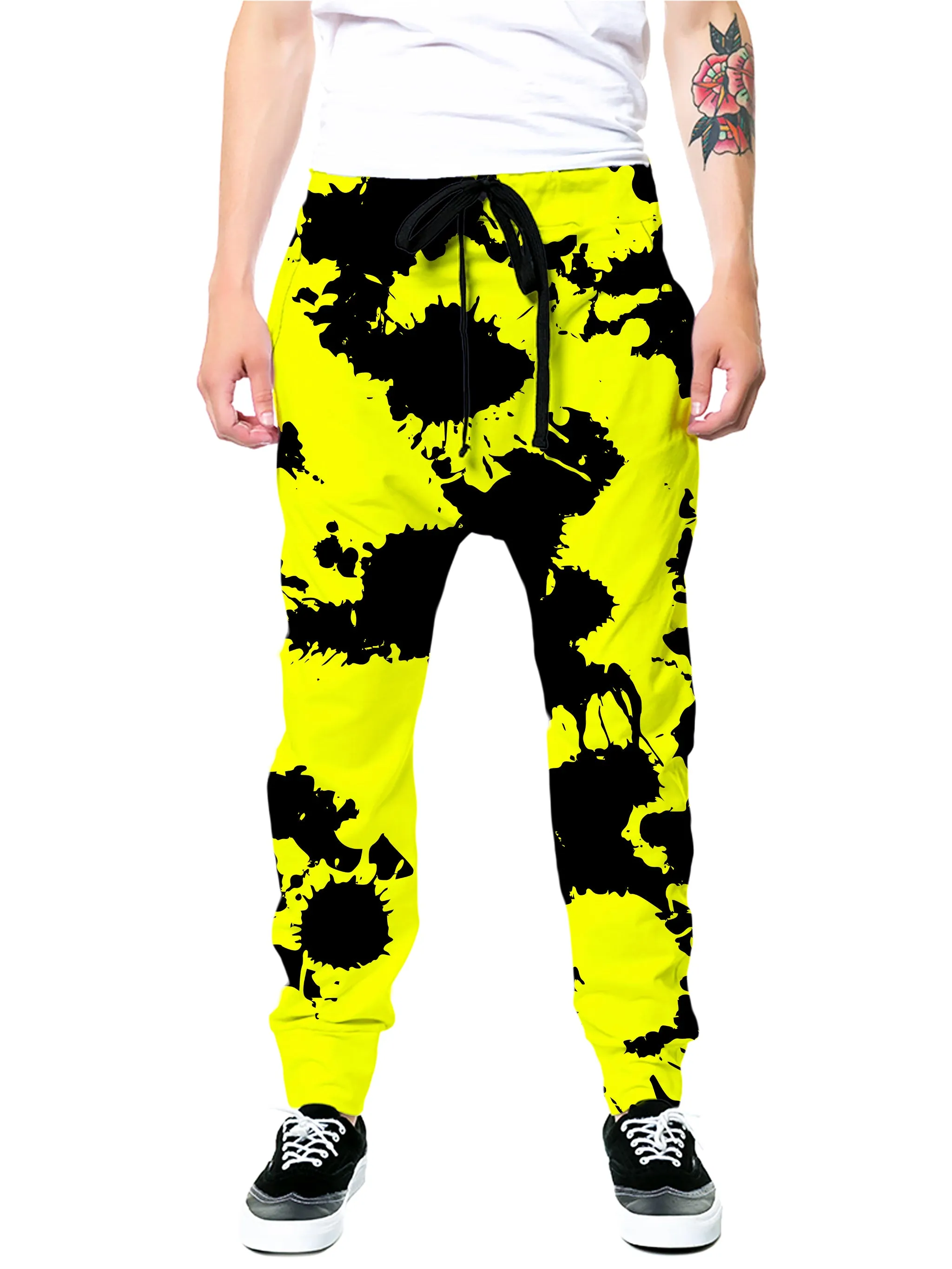 Yellow and Black Paint Splatter Hoodie and Joggers Combo sold by iEDM product image thumbnail 3