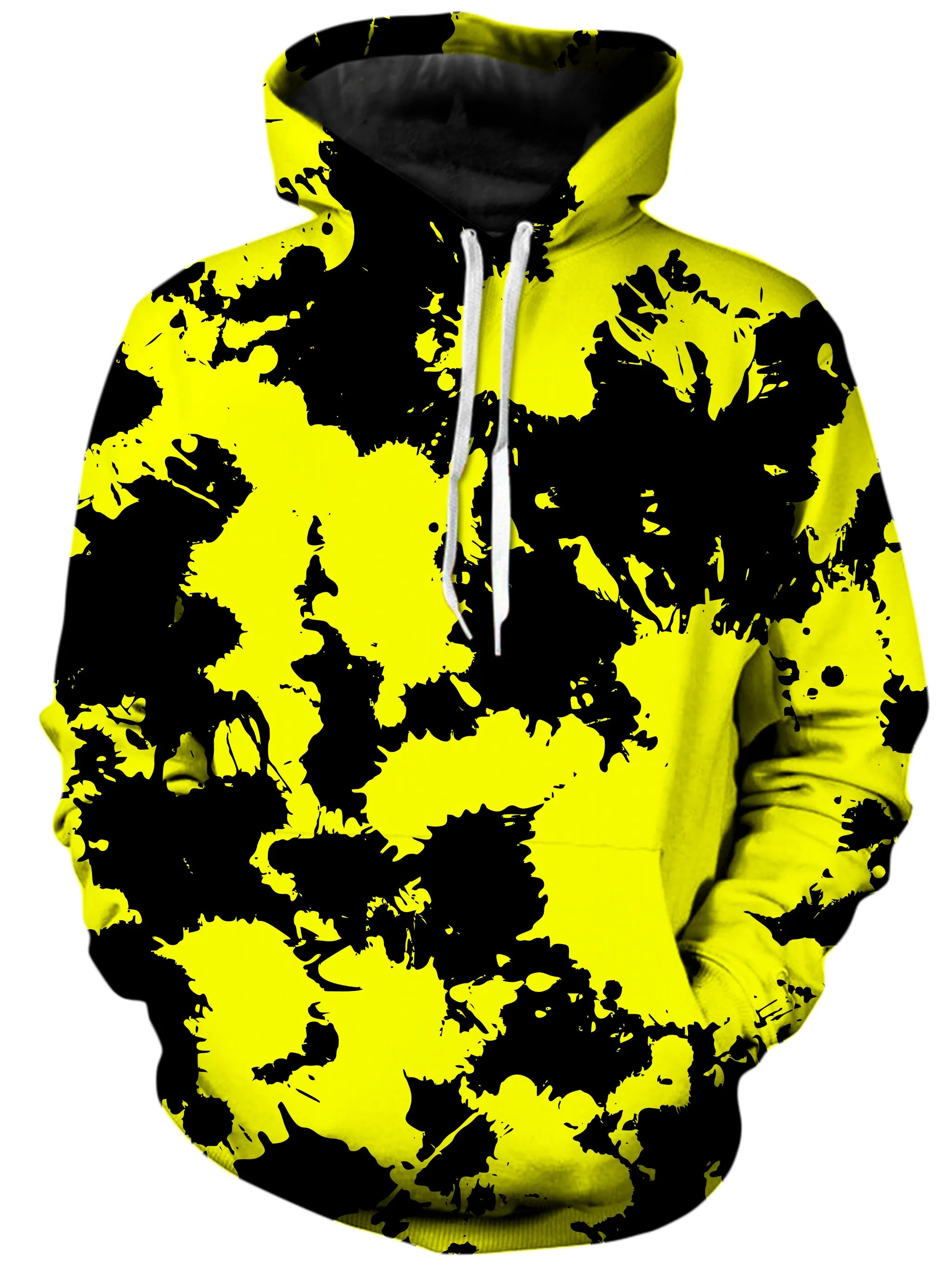 Yellow and Black Paint Splatter Hoodie and Joggers Combo sold by iEDM product image thumbnail 2