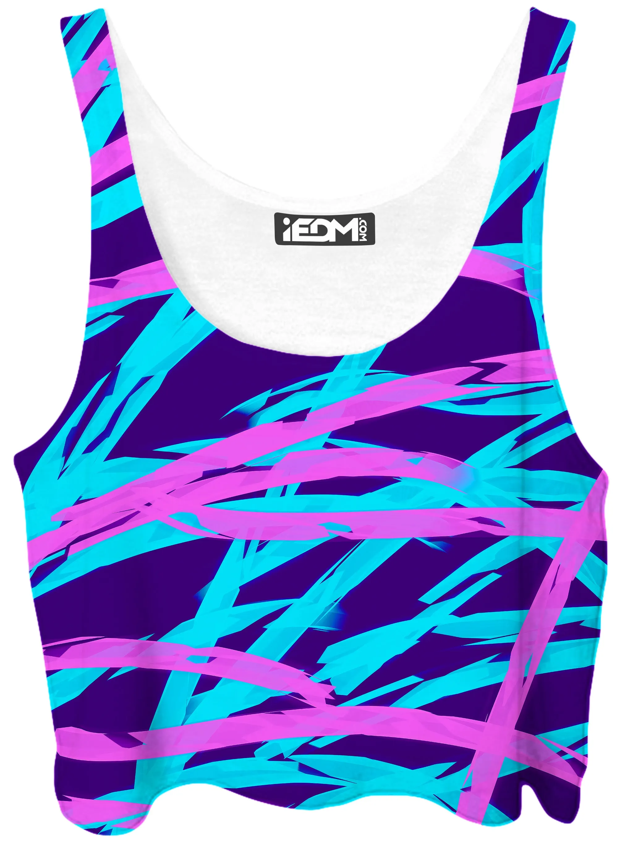 Purple and Blue Rave Abstract Crop Top and Booty Shorts Combo sold by iEDM product image thumbnail 2