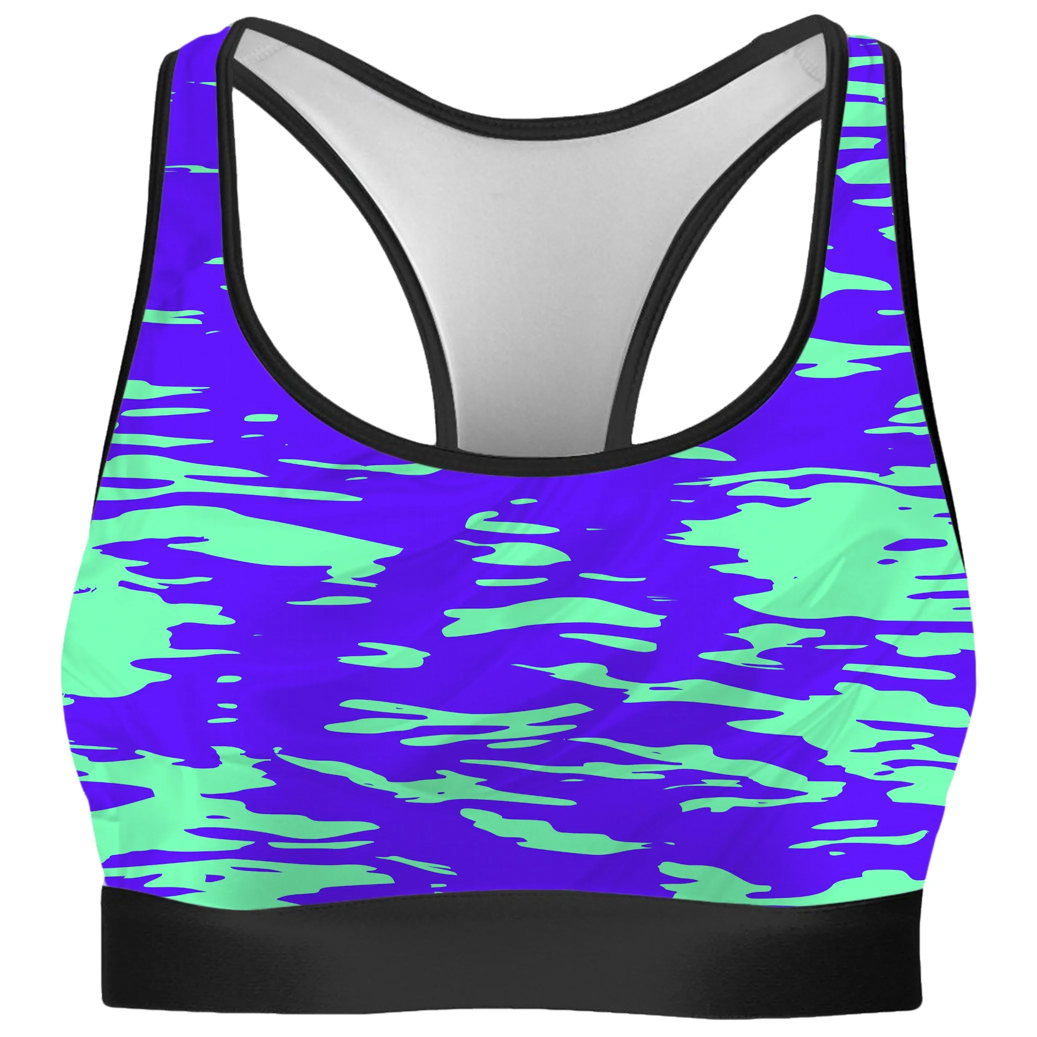 Purple Mint Rave Zebra Stripe Rave Bra and Leggings Combo sold by iEDM product image thumbnail 2
