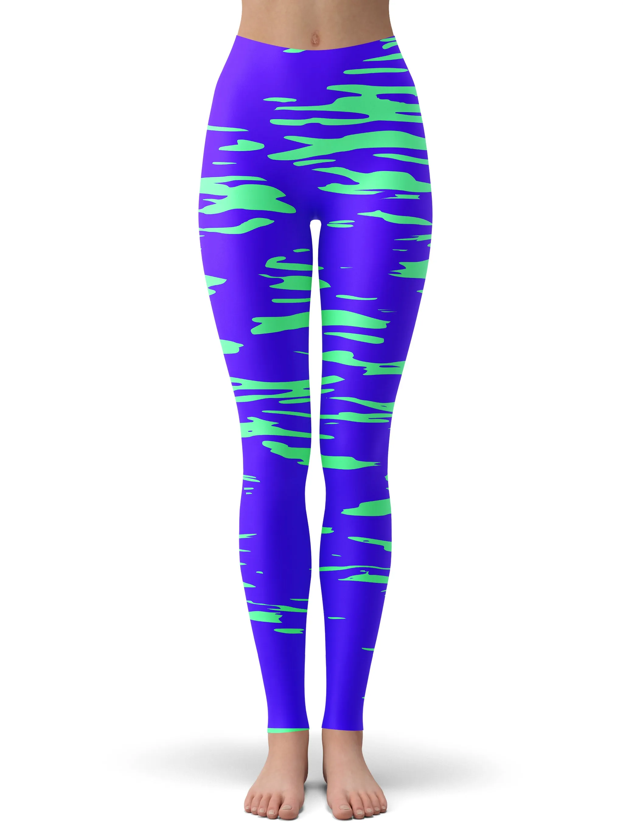 Purple Mint Rave Zebra Stripe Zip-Up Hoodie and Leggings Combo sold by iEDM product image thumbnail 3