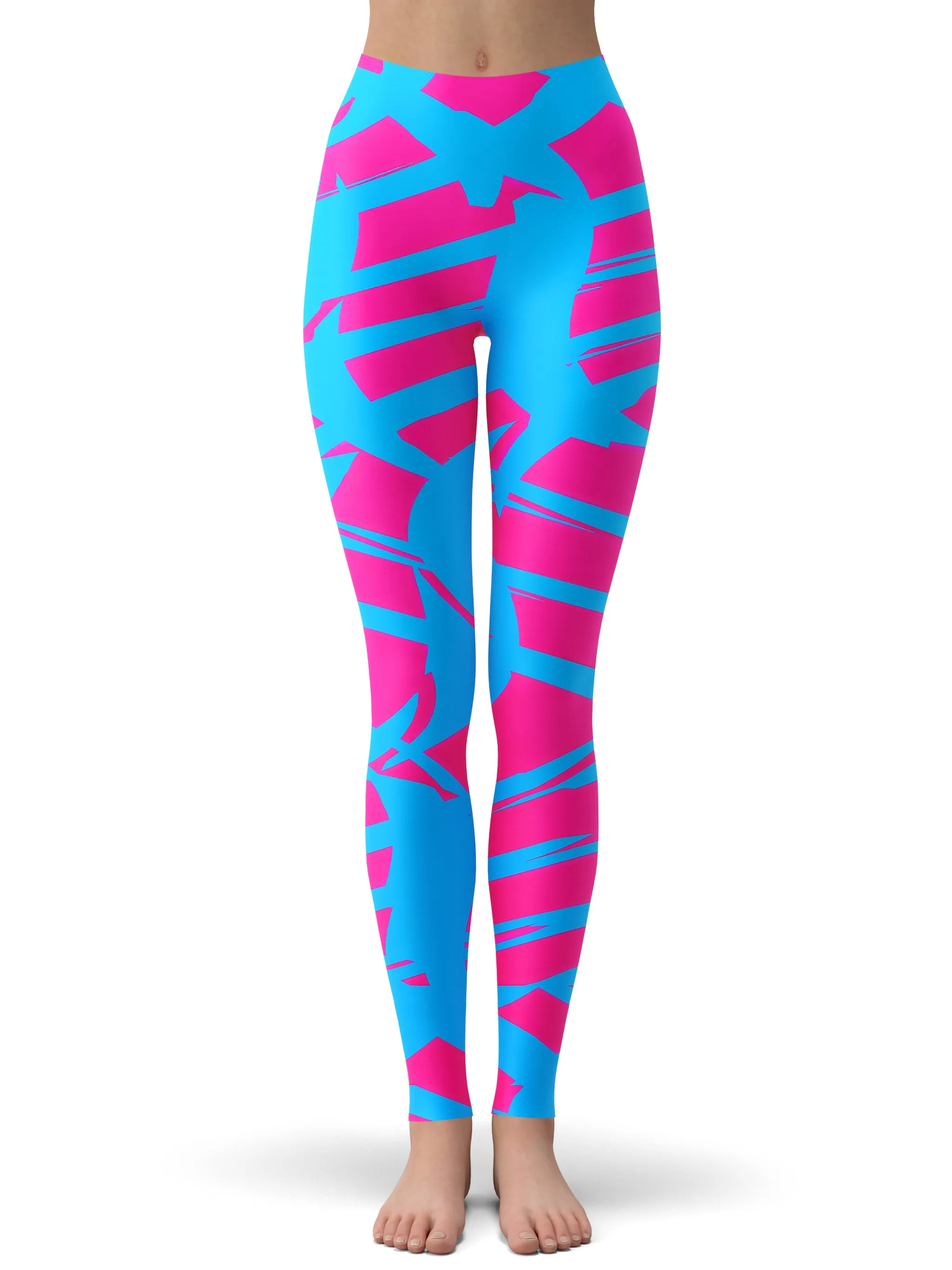 Pink and Blue Squiggly Rave Checkered Hoodie and Leggings Combo sold by iEDM product image thumbnail 3