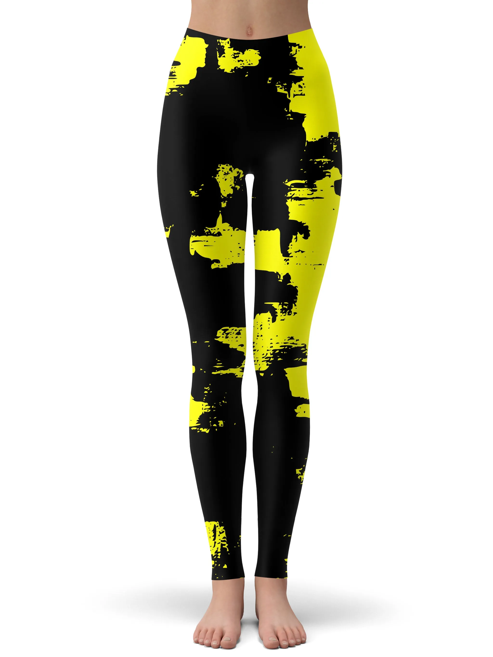 Black and Yellow Abstract Hoodie and Leggings Combo sold by iEDM product image thumbnail 3
