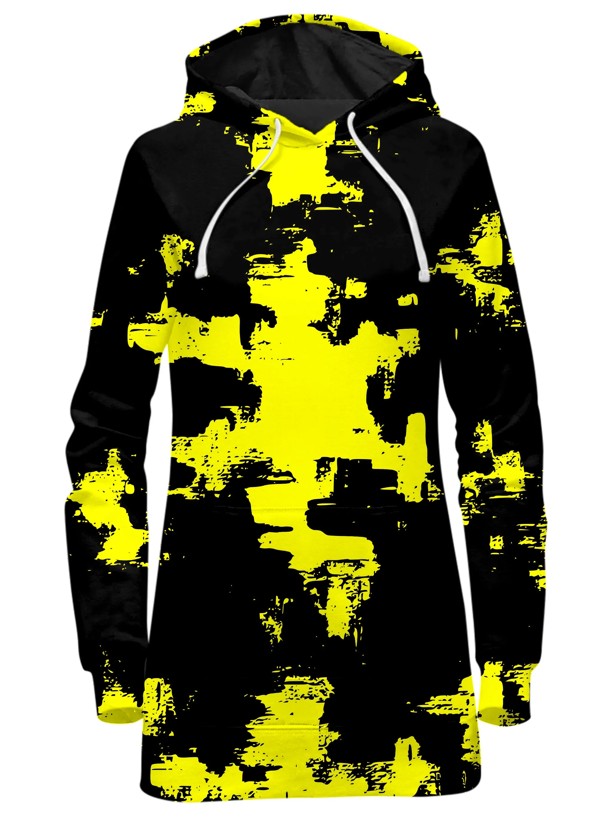 Black and Yellow Abstract Hoodie Dress and Leggings Combo sold by iEDM product image thumbnail 2