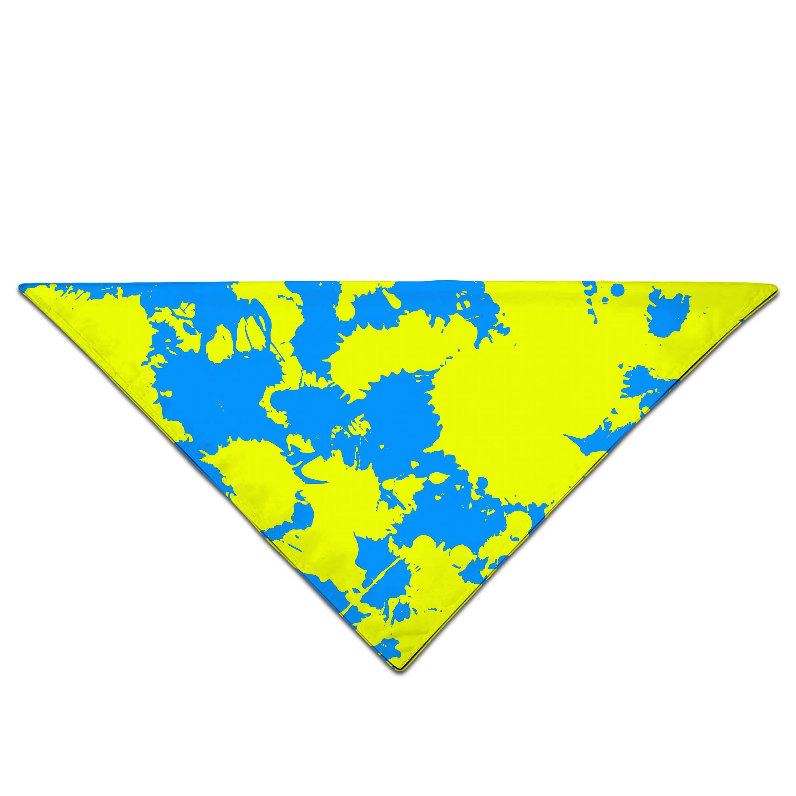 Yellow and Blue Paint Splatter Bandana sold by iEDM product image thumbnail 2