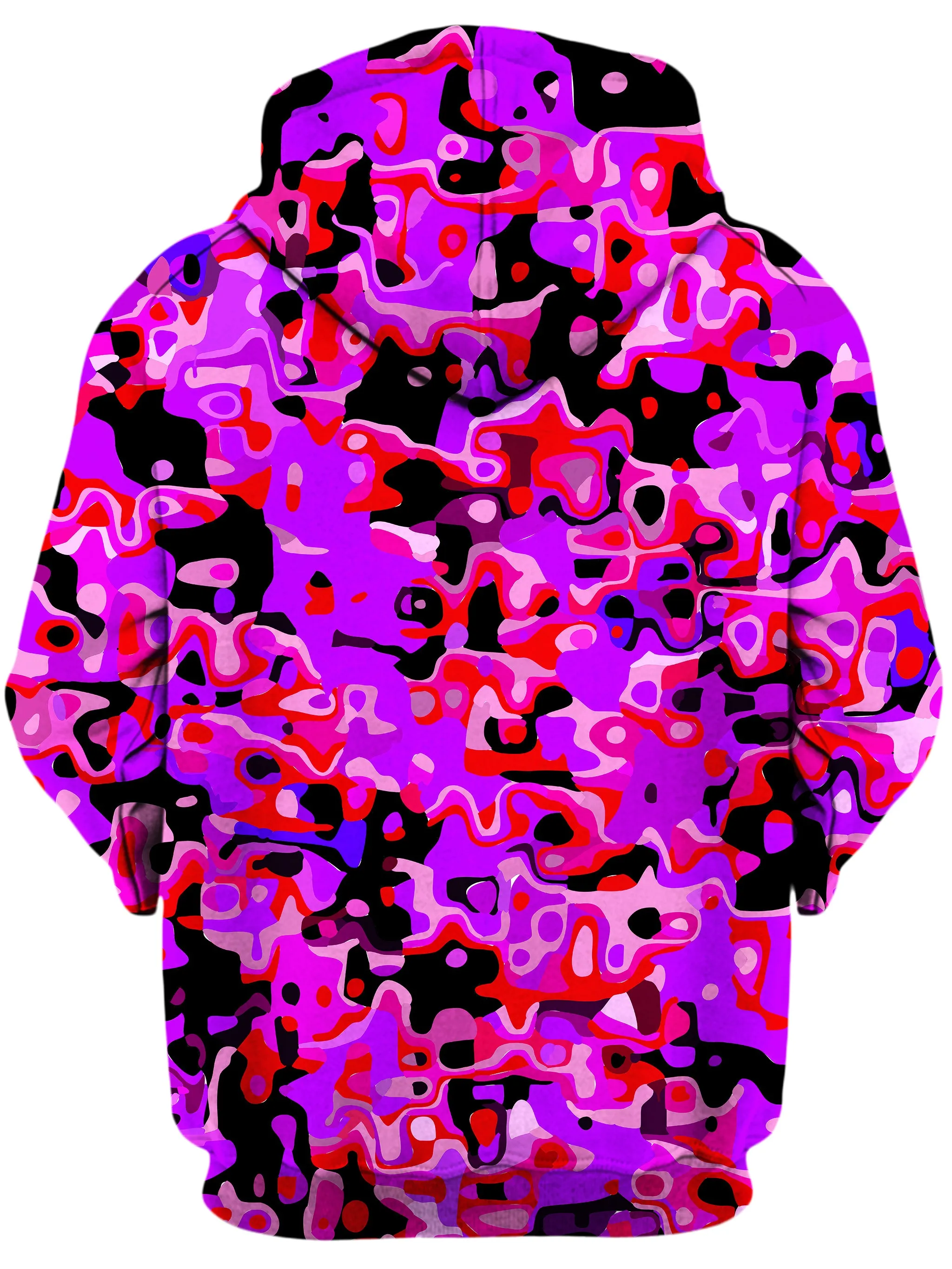 Purple Red and Black Rave Camo Melt Unisex Hoodie sold by iEDM product image thumbnail 2