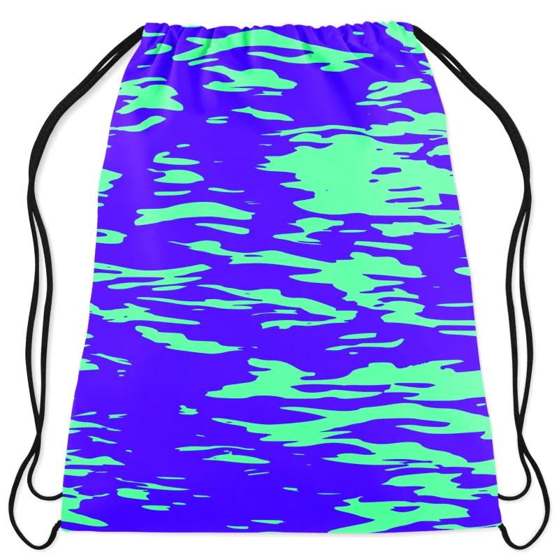 Purple Mint Rave Zebra Stripe Drawstring Bag sold by iEDM