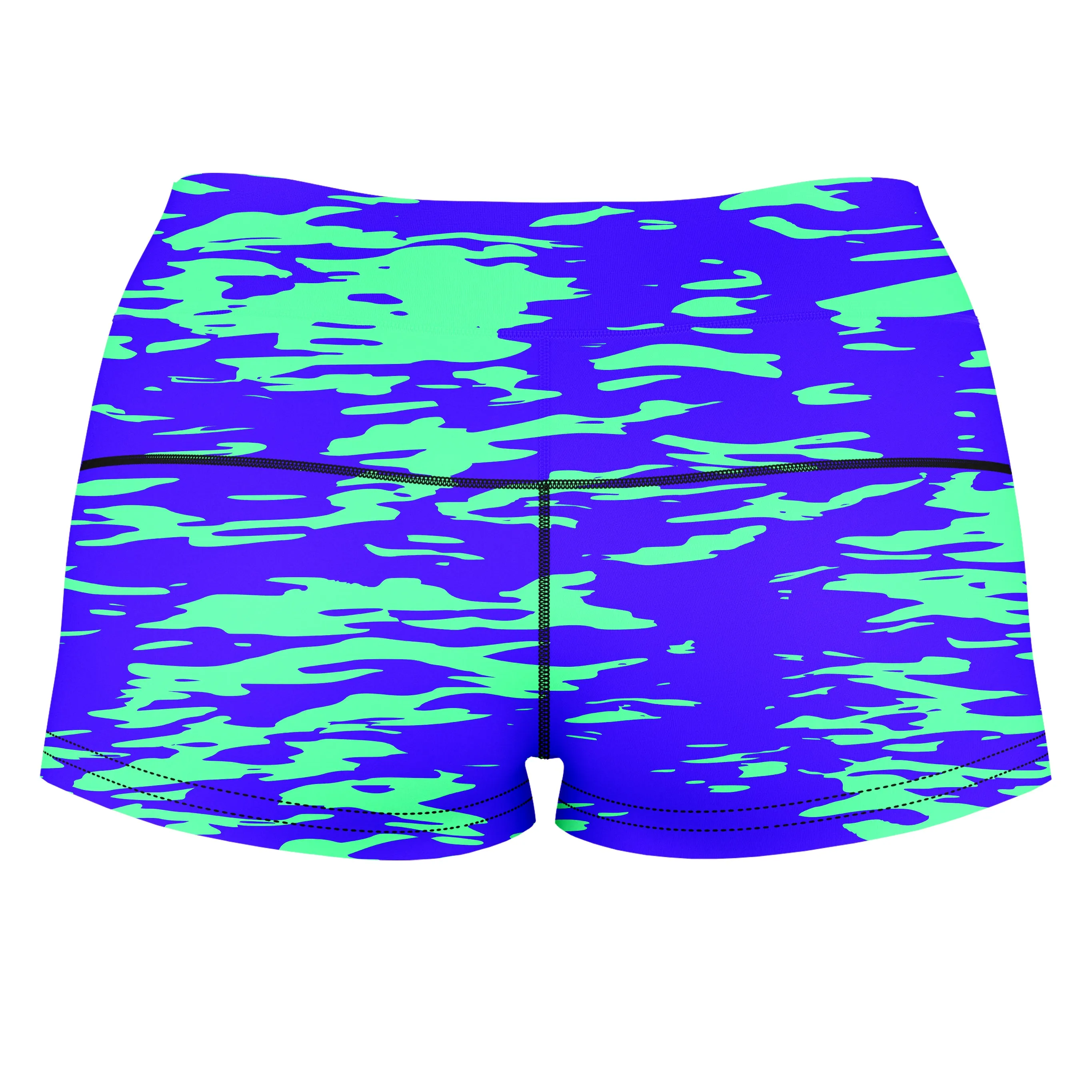Purple Mint Rave Zebra Stripe High-Waisted Women's Shorts sold by iEDM product image thumbnail 2