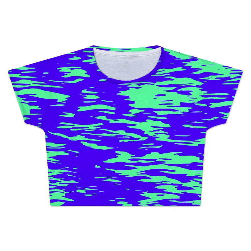 Purple Mint Rave Zebra Stripe Crop Tee sold by iEDM