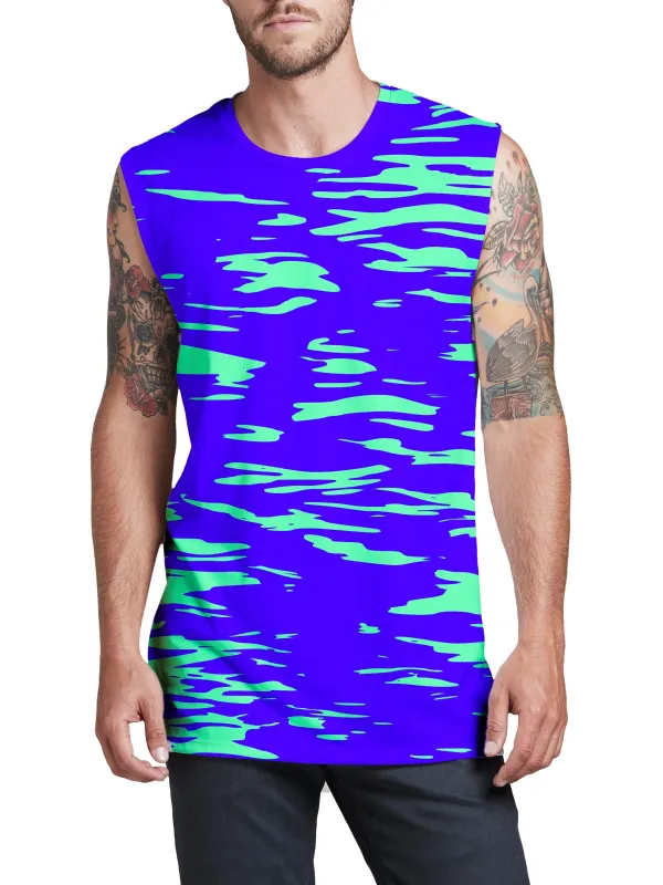 Purple Mint Rave Zebra Stripe Men's Muscle Tank sold by iEDM