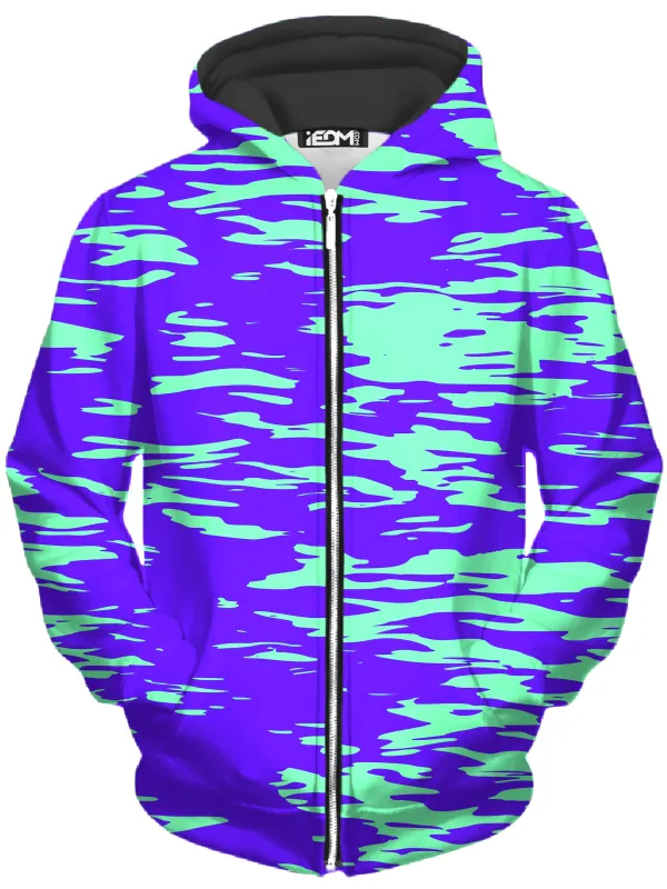 Purple Mint Rave Zebra Stripe Unisex Zip-Up Hoodie sold by iEDM