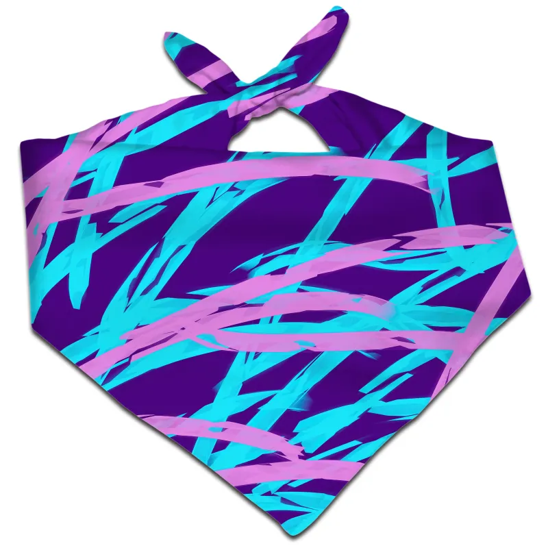 Purple and Blue Rave Abstract Bandana sold by iEDM