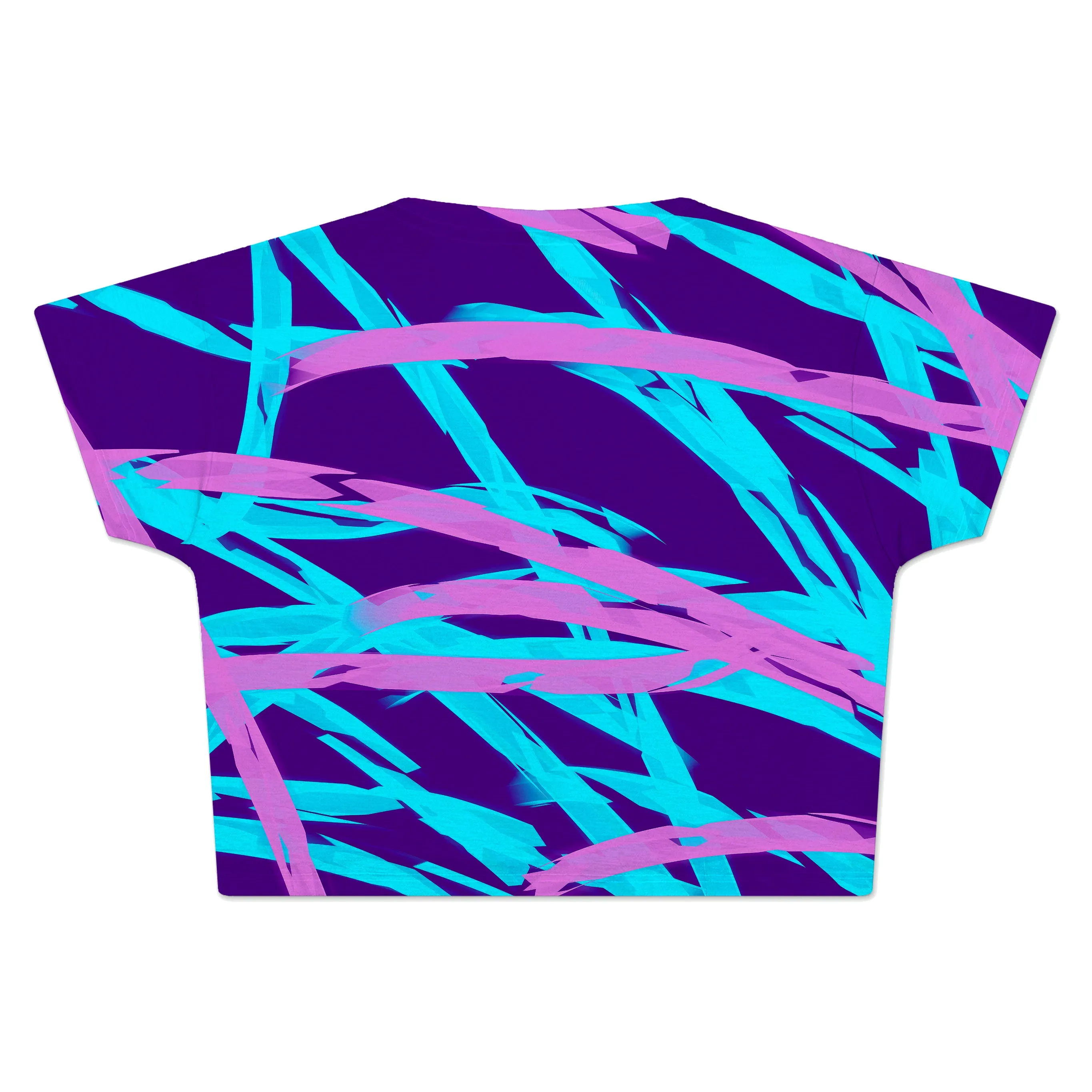 Purple and Blue Rave Abstract Crop Tee sold by iEDM product image thumbnail 2