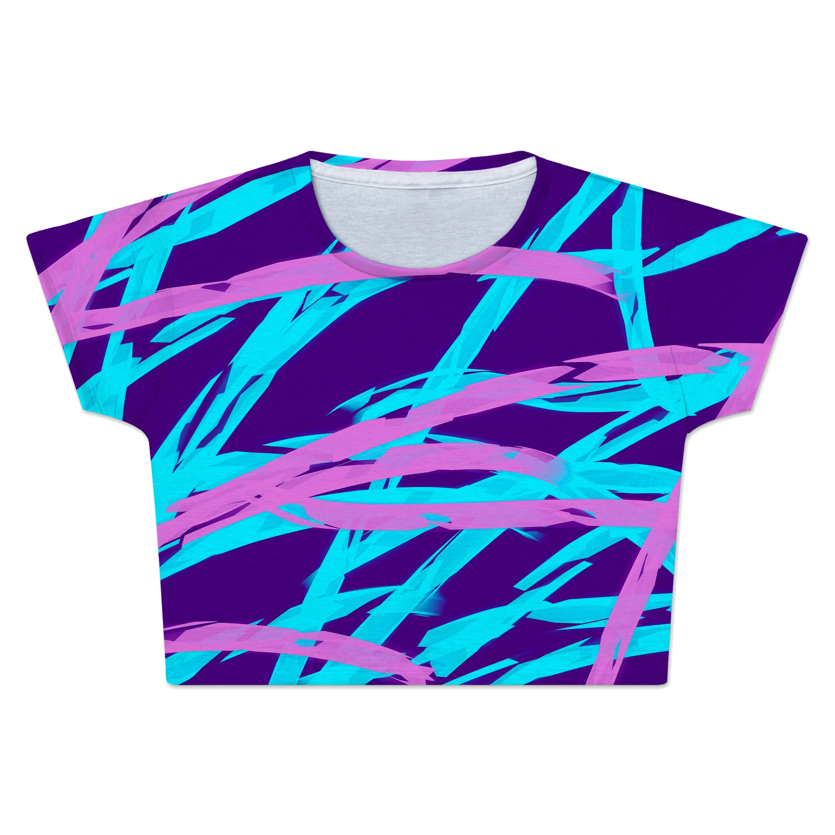 Purple and Blue Rave Abstract Crop Tee sold by iEDM