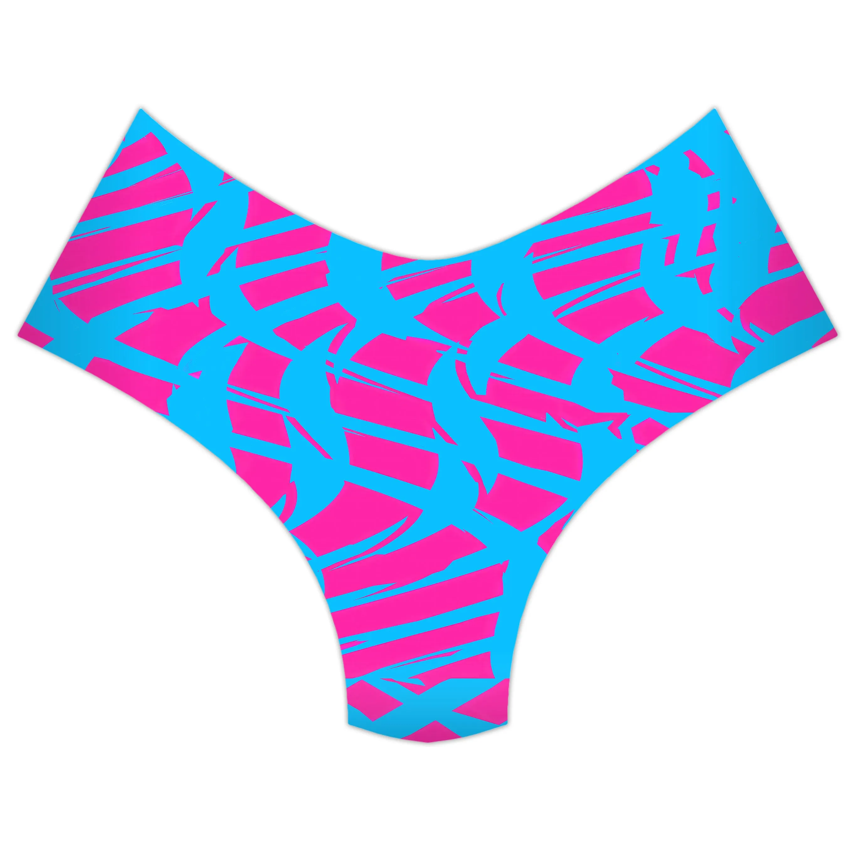 Pink and Blue Squiggly Rave Checkered Booty Shorts sold by iEDM product image thumbnail 3