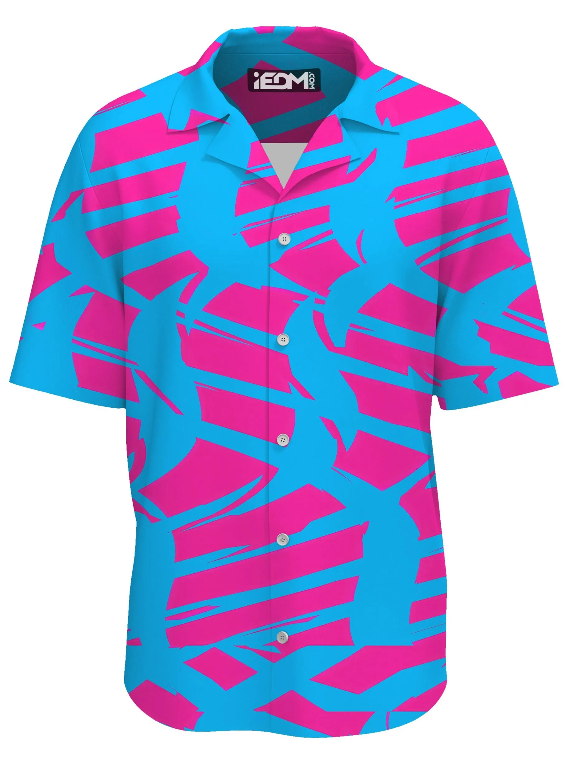 Pink and Blue Squiggly Rave Checkered Lounge Shirt sold by iEDM