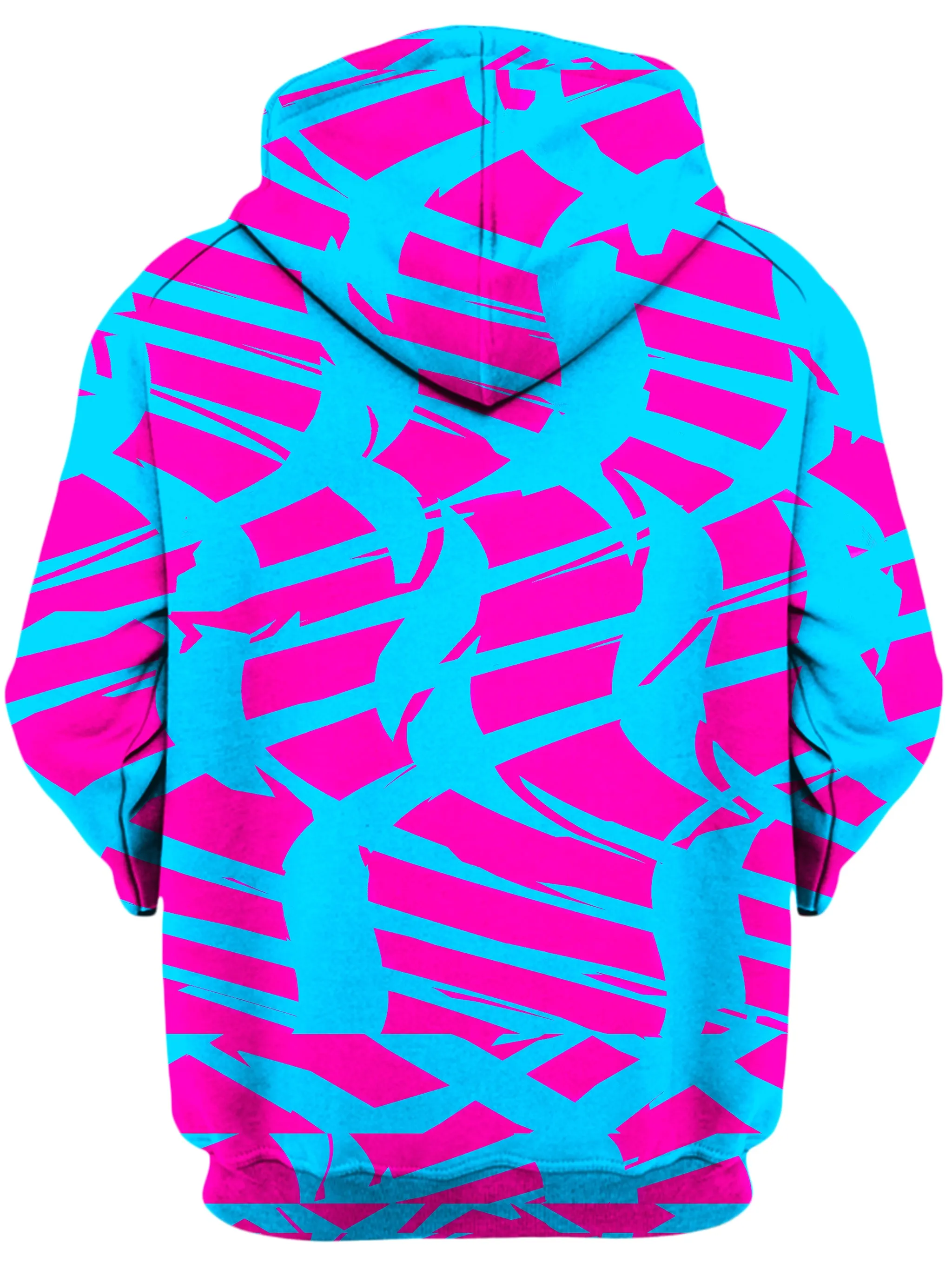 Pink and Blue Squiggly Rave Checkered Unisex Hoodie sold by iEDM product image thumbnail 2