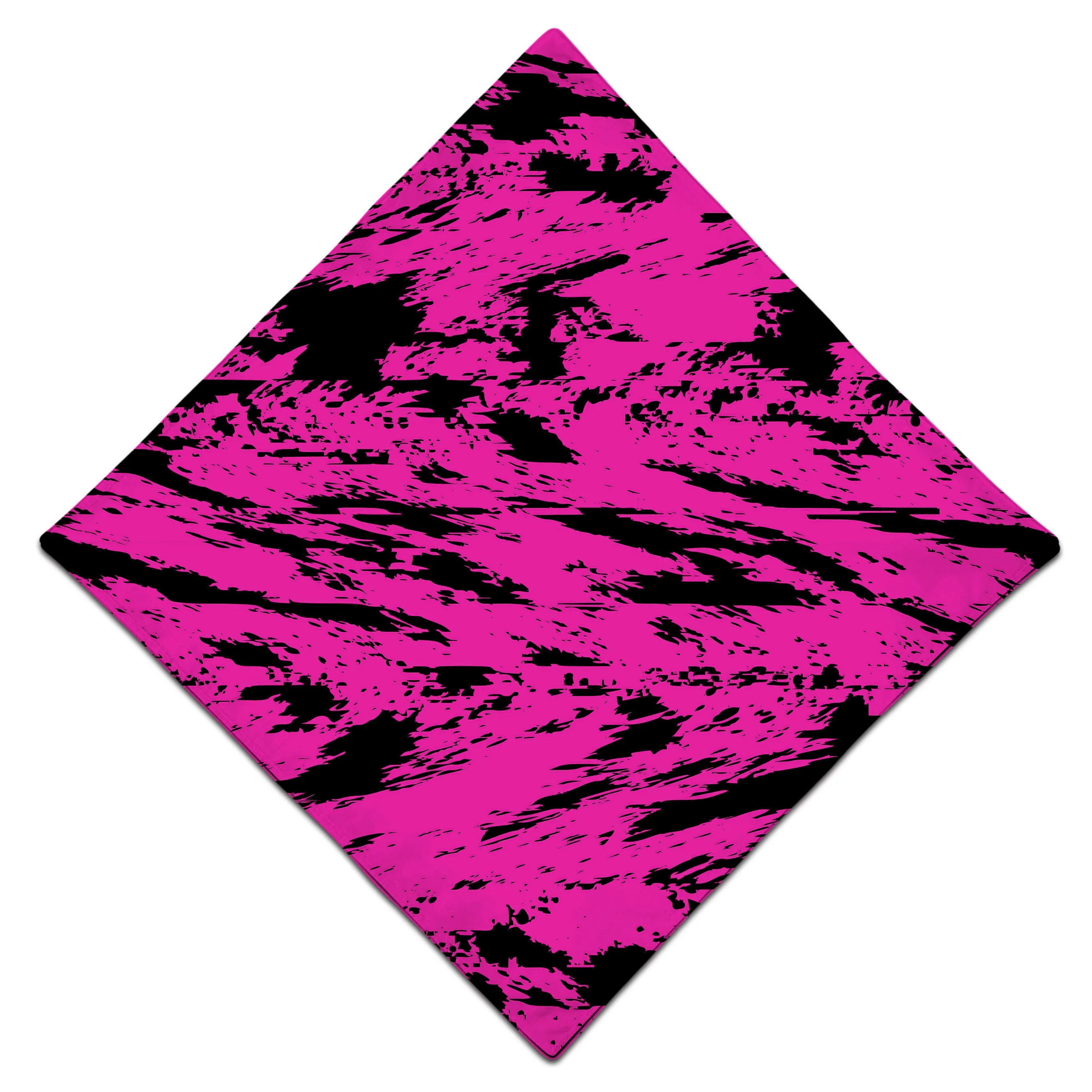 Pink and Black Rave Glitch Splatter Bandana sold by iEDM product image thumbnail 3