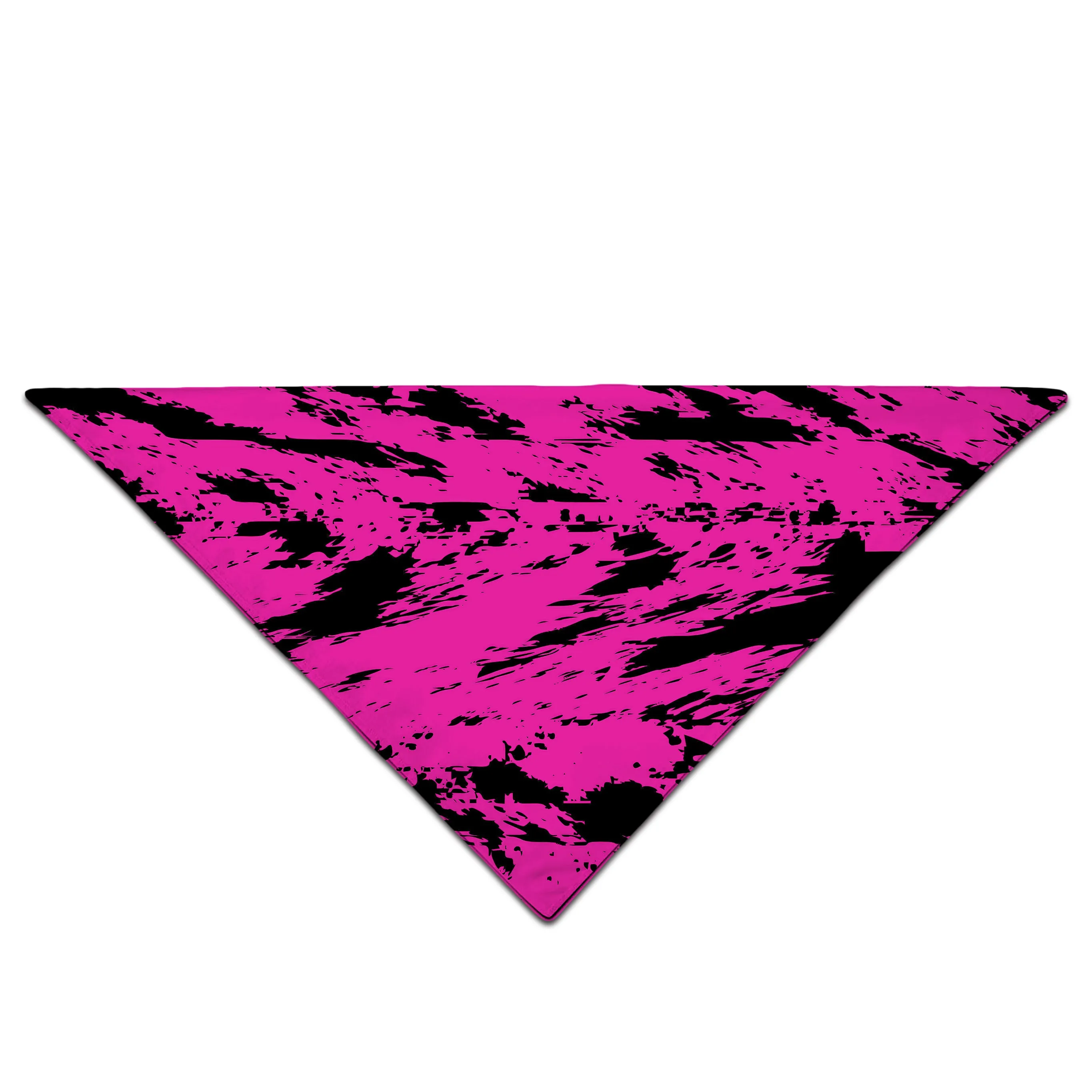 Pink and Black Rave Glitch Splatter Bandana sold by iEDM product image thumbnail 2