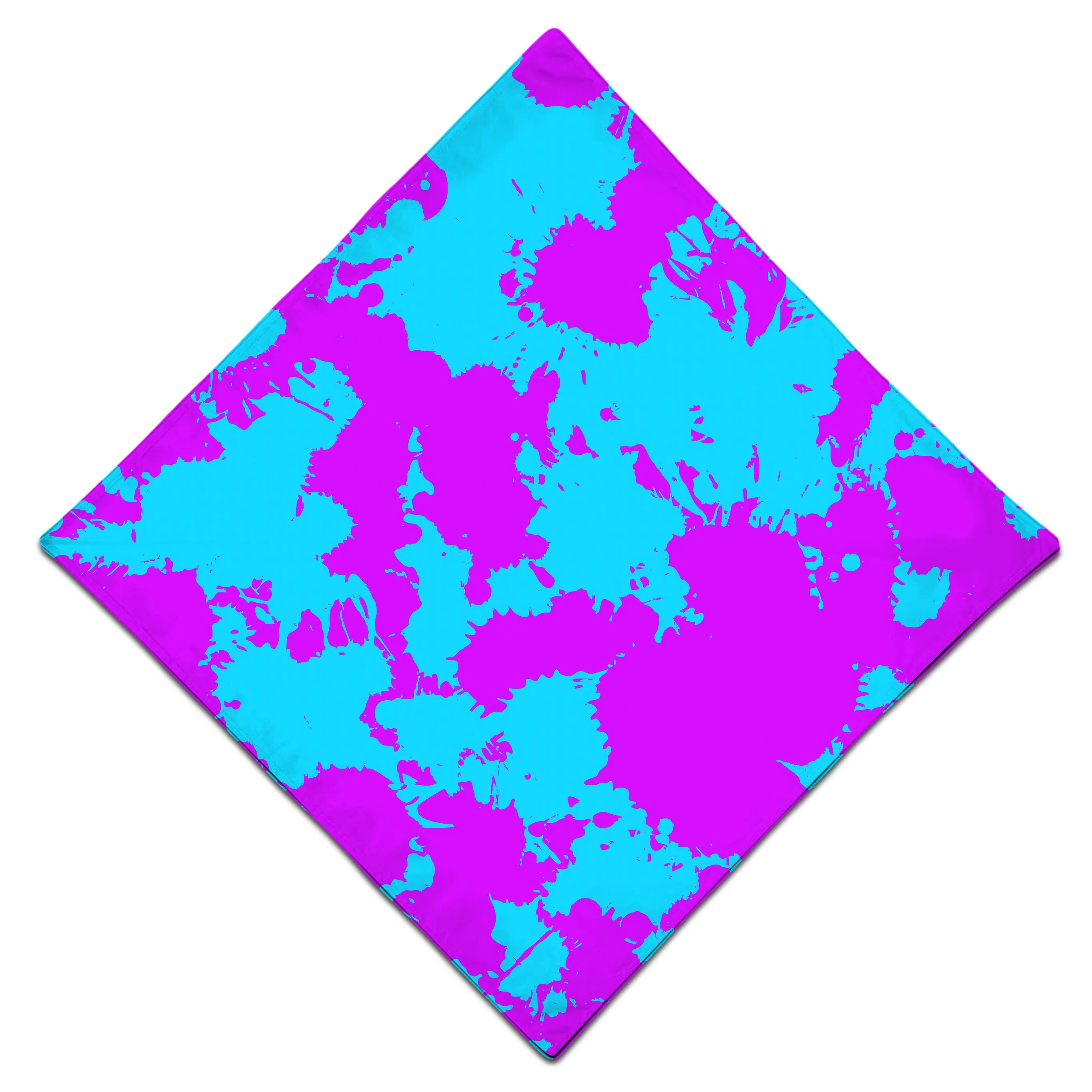 Blue and Purple Paint Splatter Bandana sold by iEDM product image thumbnail 3