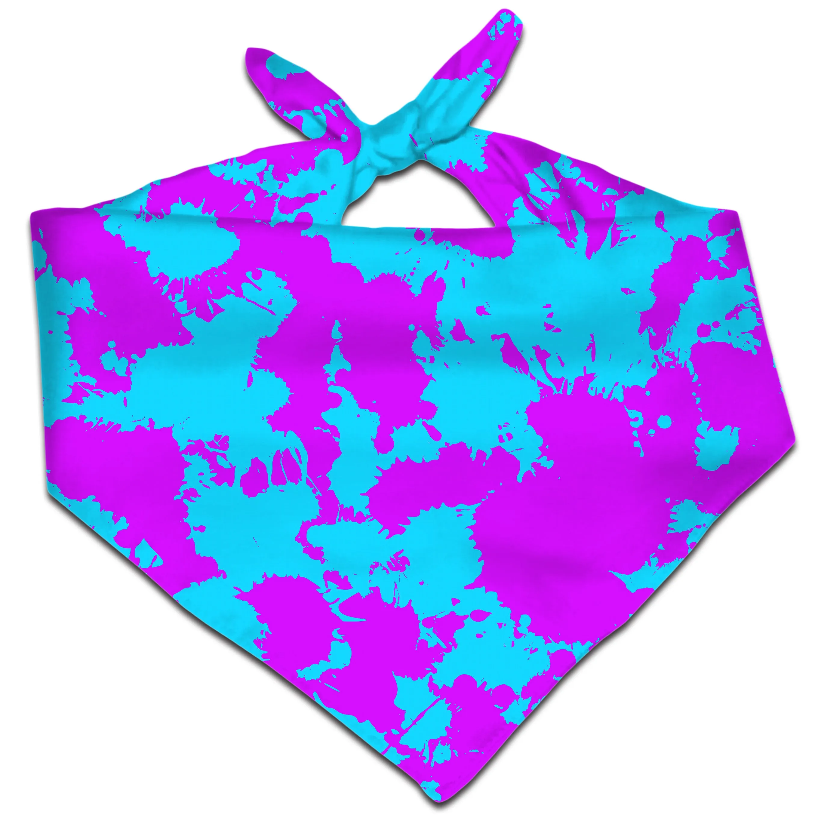 Blue and Purple Paint Splatter Bandana sold by iEDM