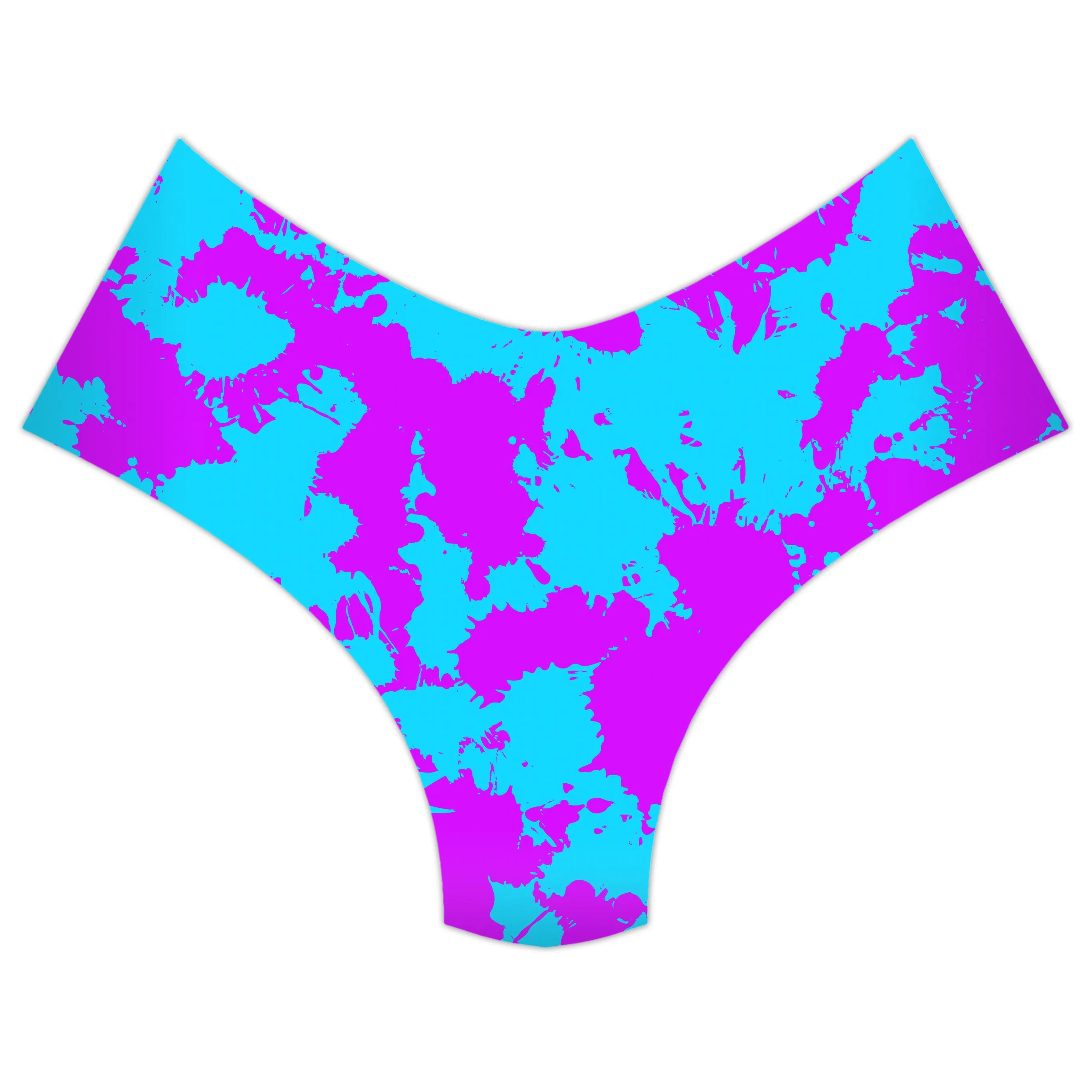 Blue and Purple Paint Splatter Booty Shorts sold by iEDM product image thumbnail 3