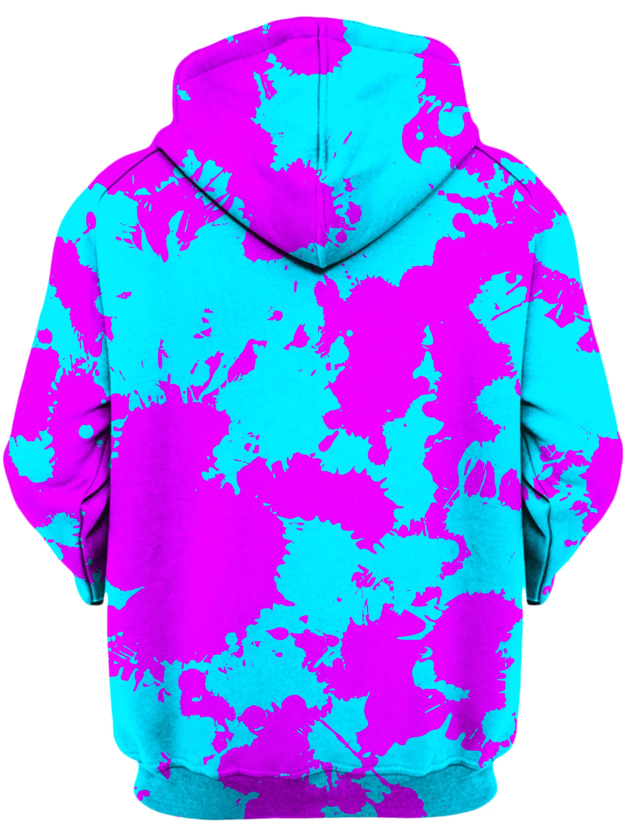 Blue and Purple Paint Splatter Unisex Zip-Up Hoodie sold by iEDM product image thumbnail 2