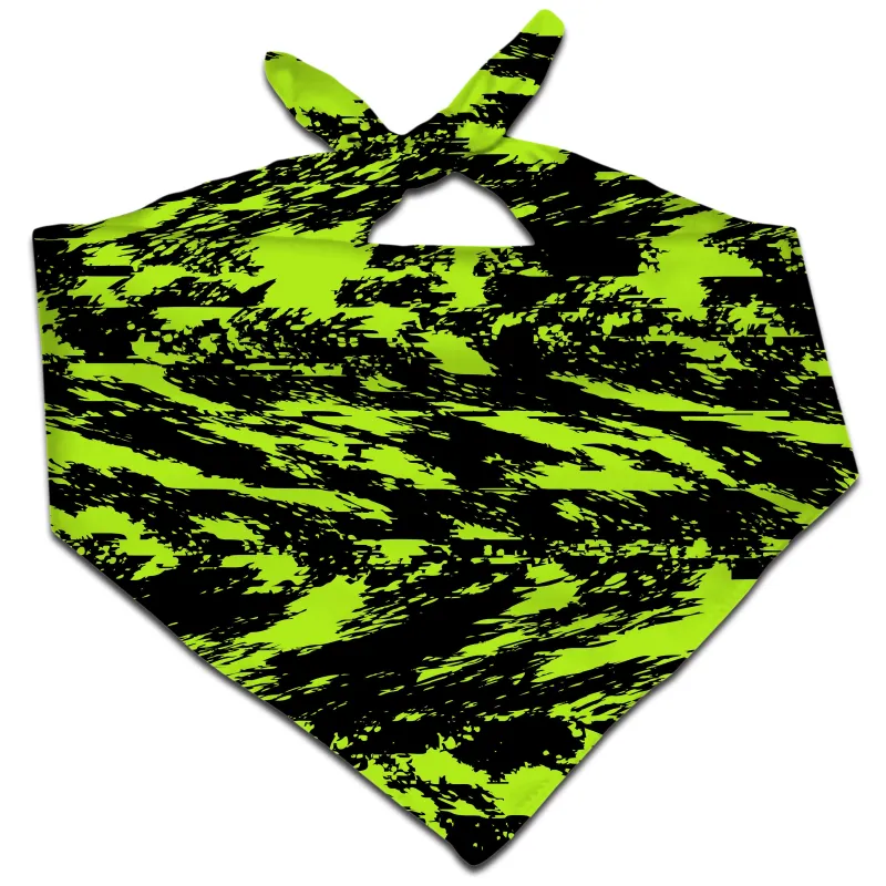 Black Lime Bolt Glitch Bandana sold by iEDM