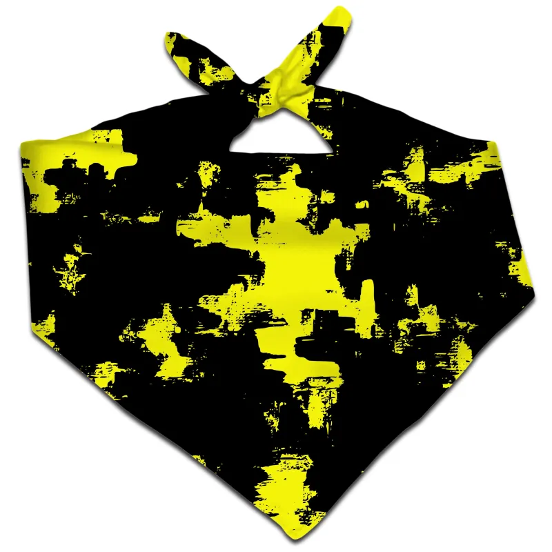 Black and Yellow Abstract Bandana sold by iEDM