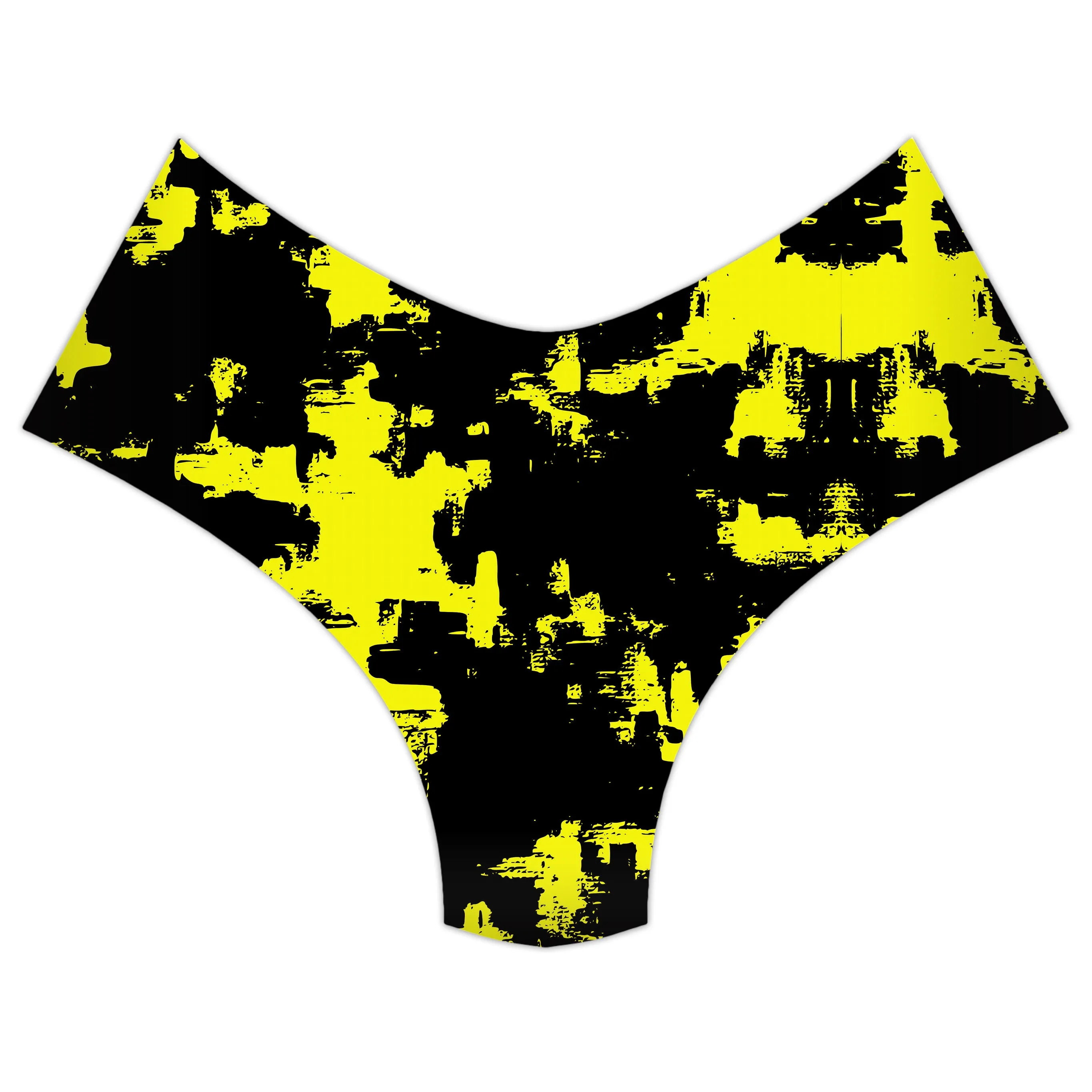 Black and Yellow Abstract Booty Shorts sold by iEDM product image thumbnail 3