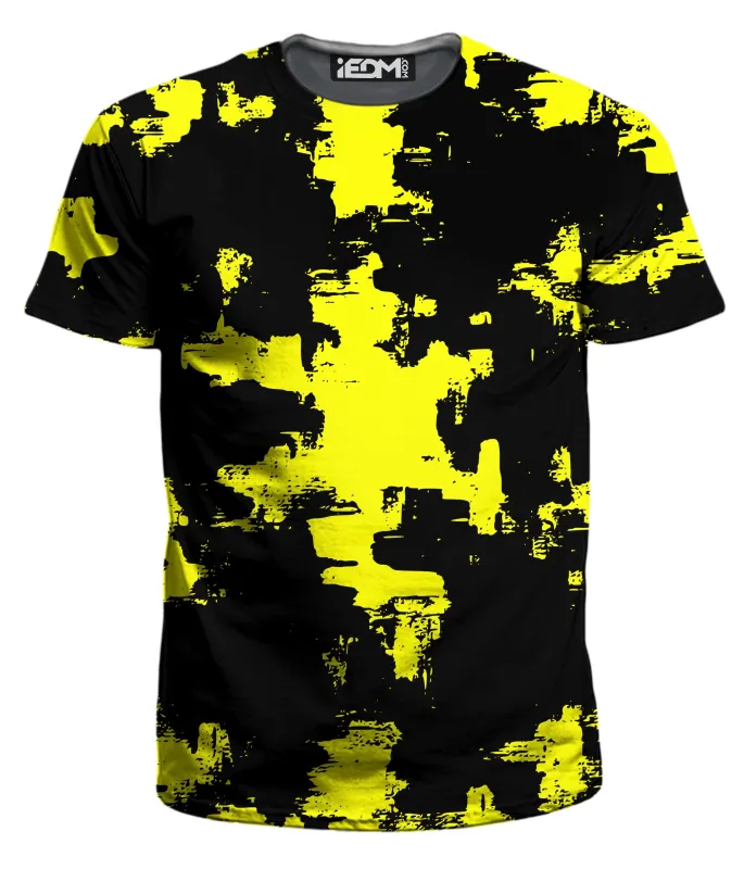 Black and Yellow Abstract Men's T-Shirt sold by iEDM