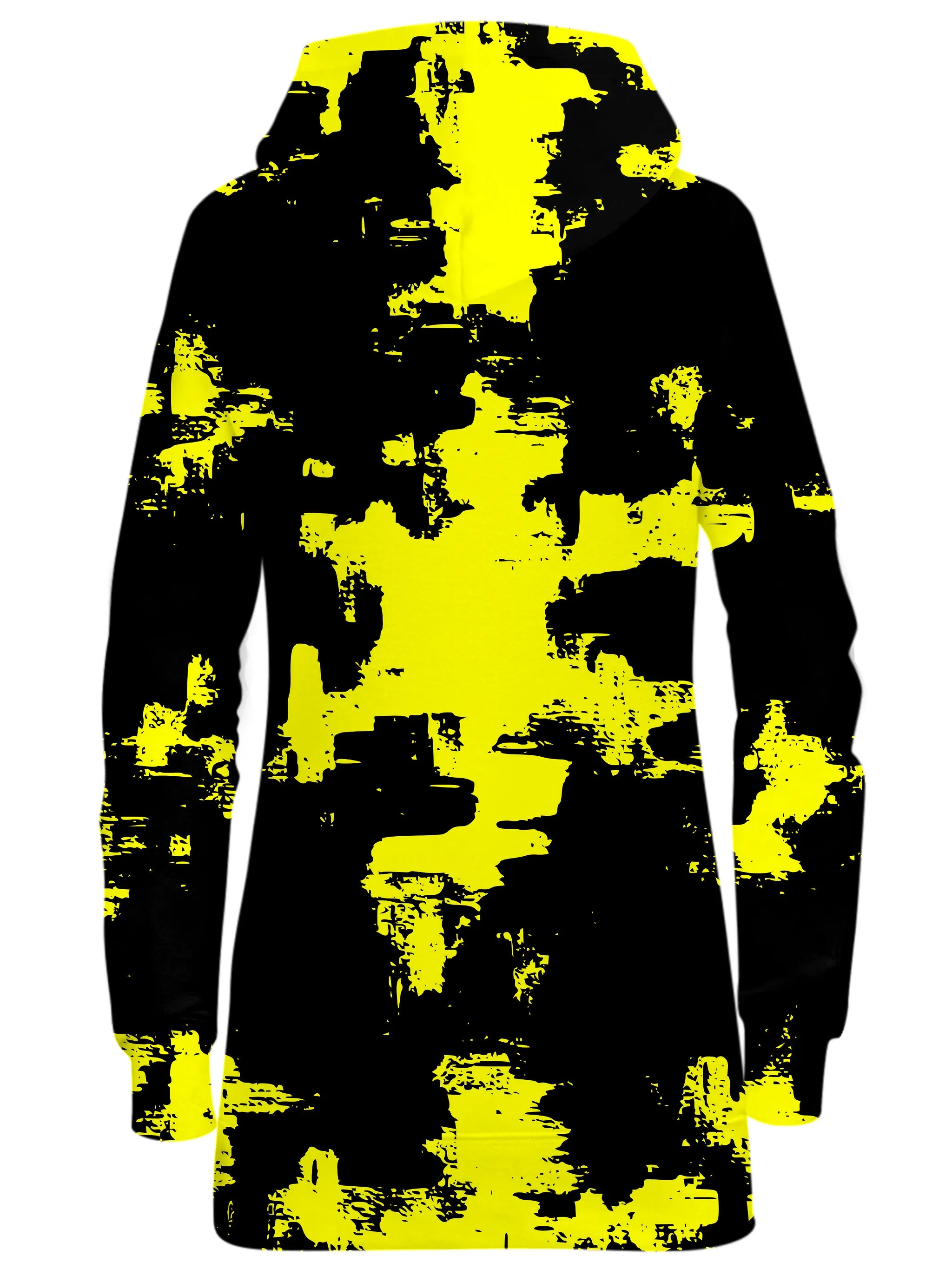Black and Yellow Abstract Hoodie Dress sold by iEDM product image thumbnail 2