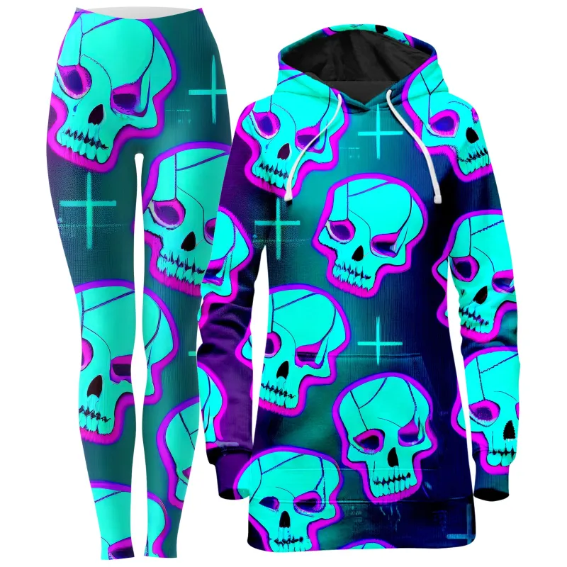 Neon Fright Hoodie Dress and Leggings Combo sold by iEDM