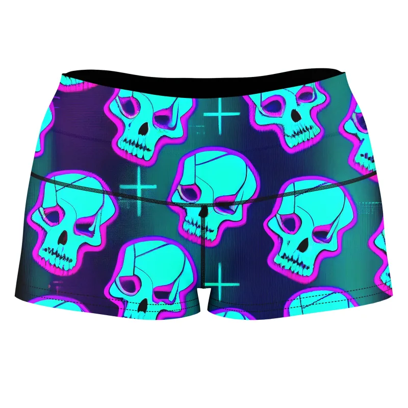 Neon Fright High-Waisted Women's Shorts sold by iEDM
