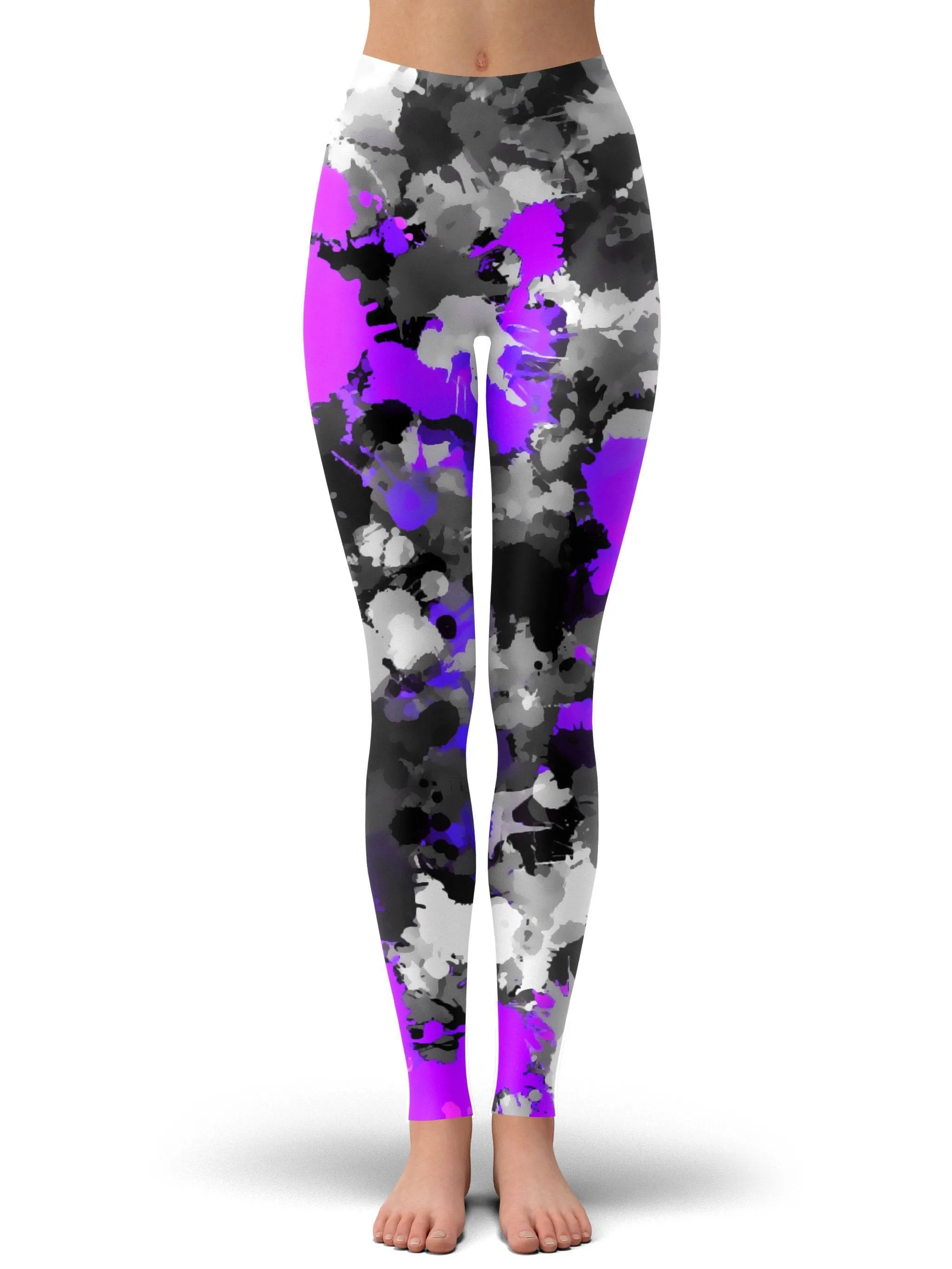 Purple Drip Crop Top and Leggings Combo sold by iEDM product image thumbnail 3