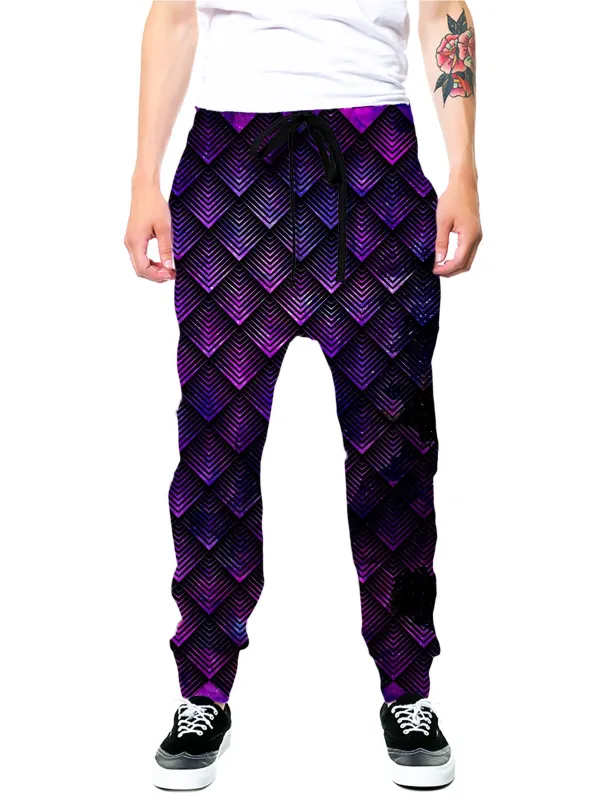 Galactic Dragon Scale Purple Joggers sold by iEDM