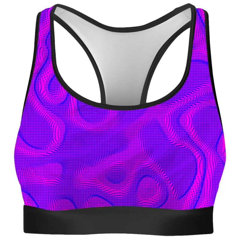 Wild Berry Halftone Rave Bra sold by iEDM
