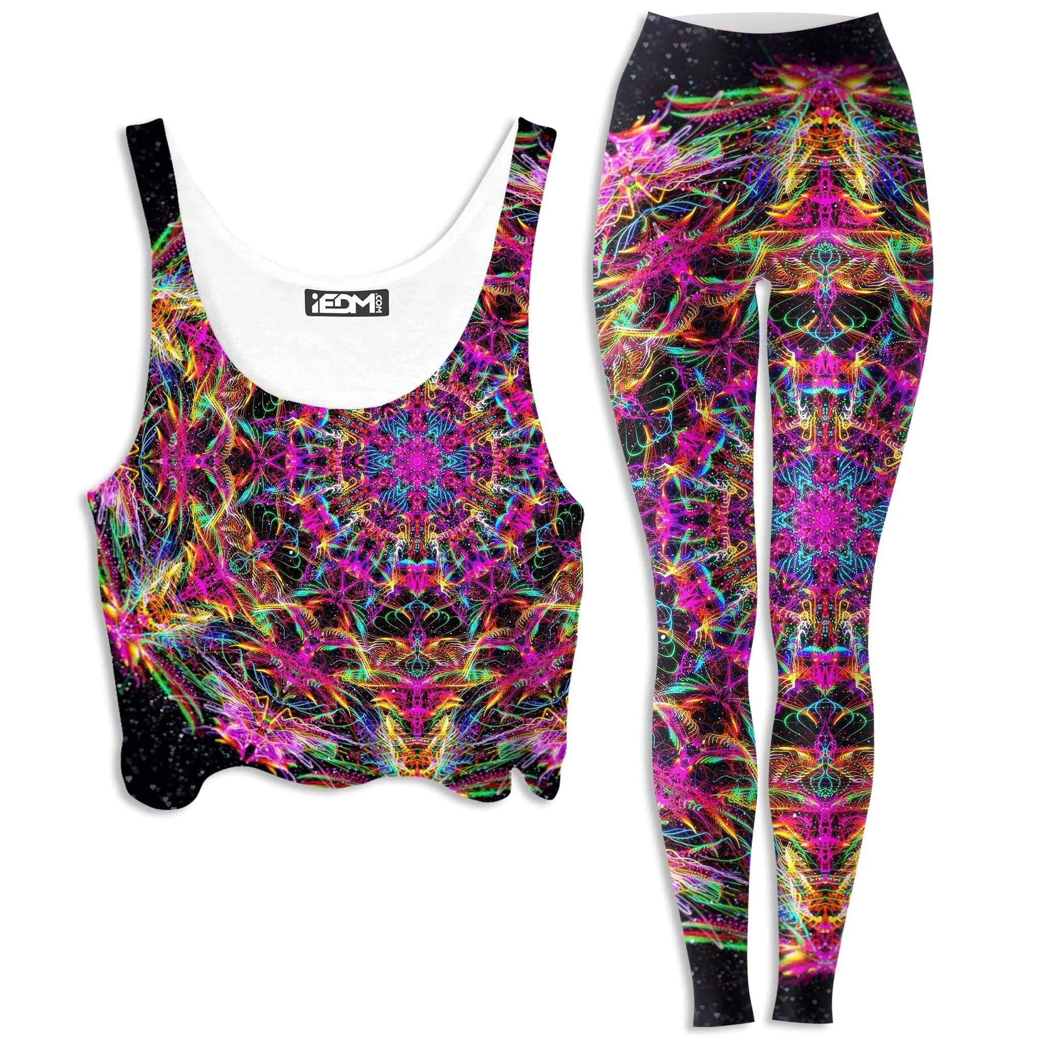 Pastel Warp Crop Top and Leggings Combo sold by iEDM