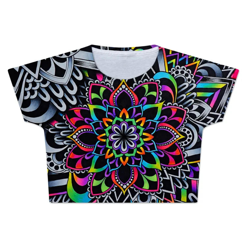 Mandala Vibez Crop Tee sold by iEDM