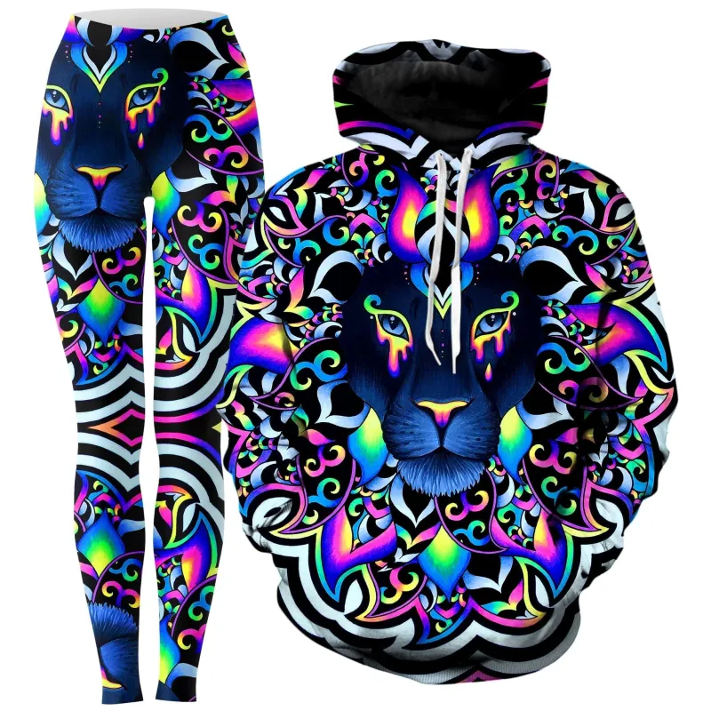 Electric Lion Hoodie and Leggings Combo sold by iEDM