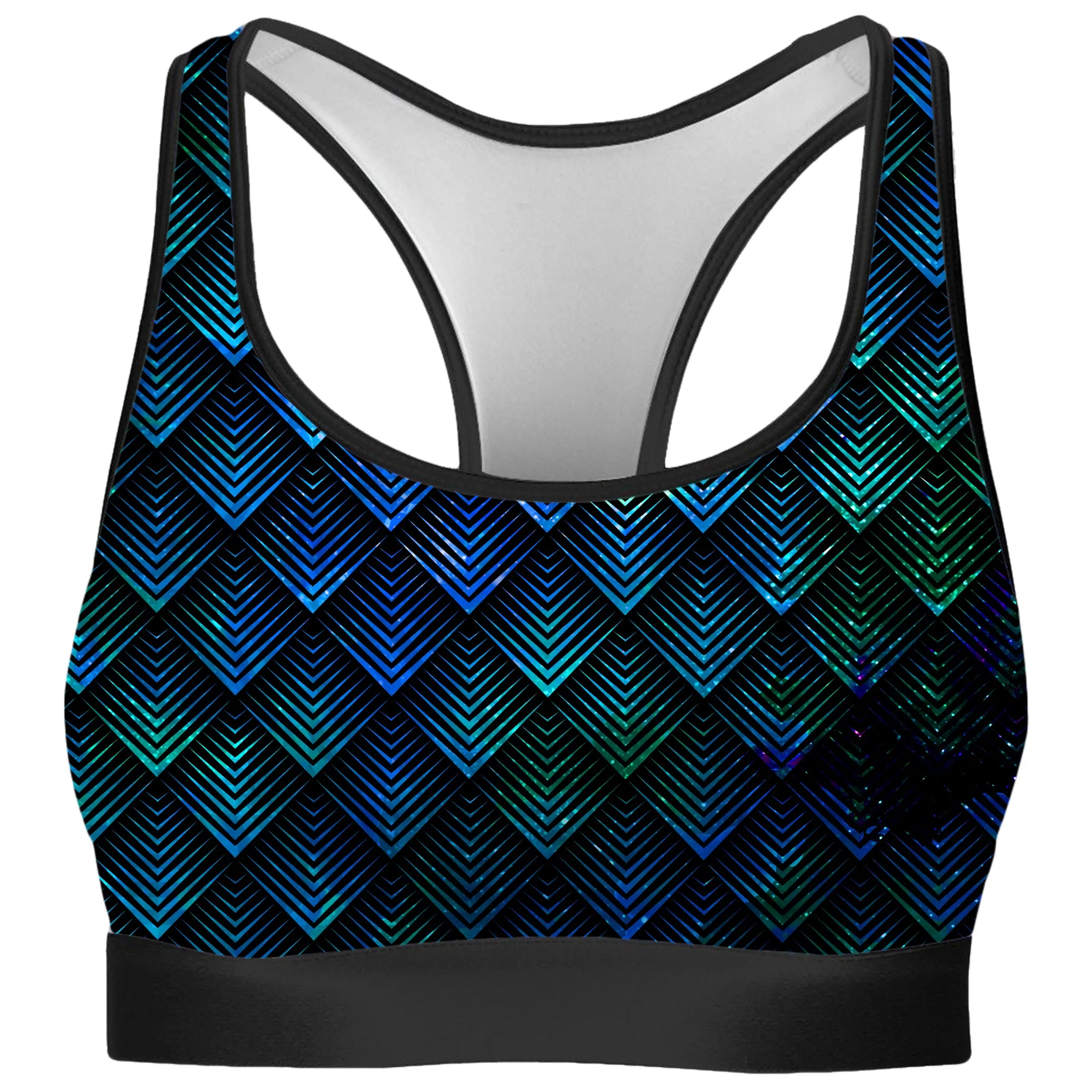 Galactic Dragon Scale Teal Rave Bra sold by iEDM