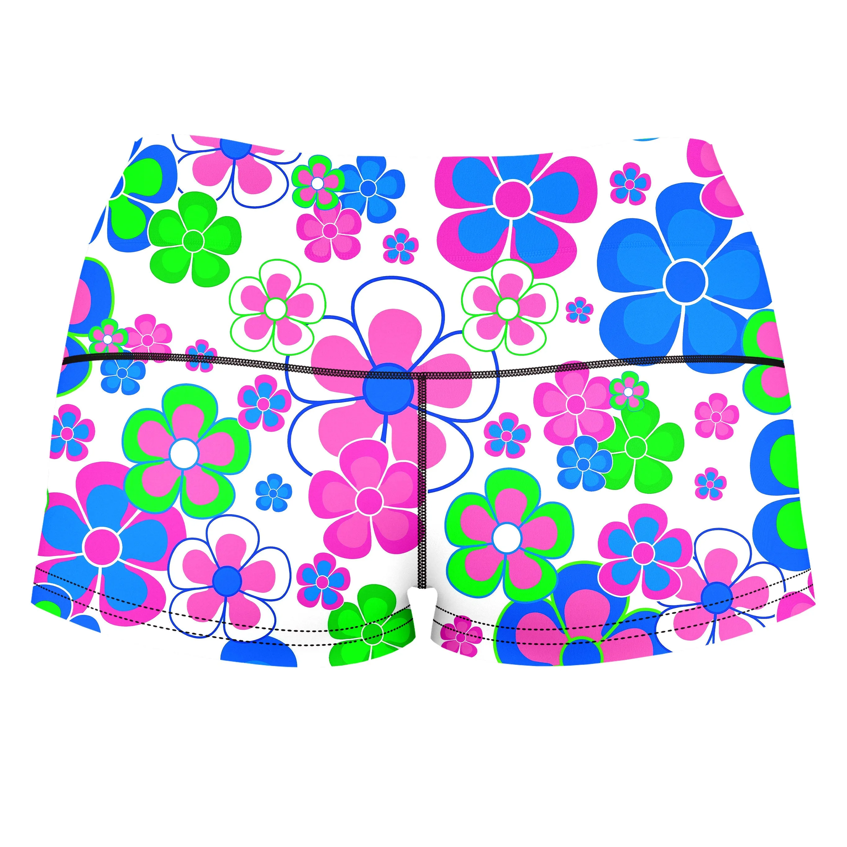 Spring in Bloom High-Waisted Women's Shorts sold by iEDM product image thumbnail 2