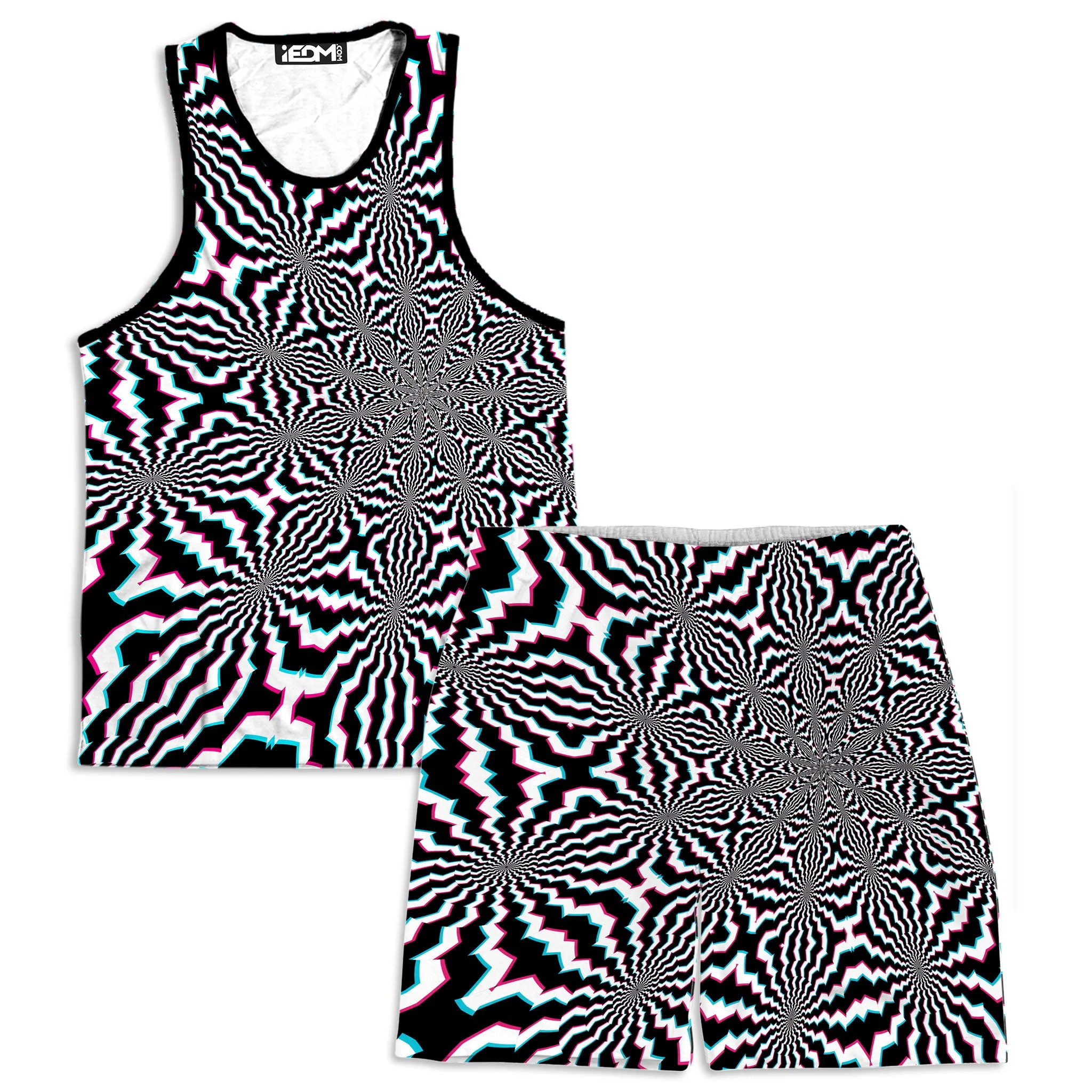 Fractal Ripples Men's Tank and Shorts Combo sold by iEDM