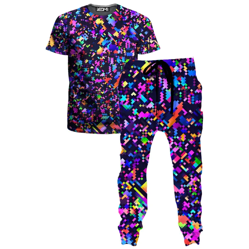 8-Bit Confetti T-Shirt and Joggers Combo made by iEDM