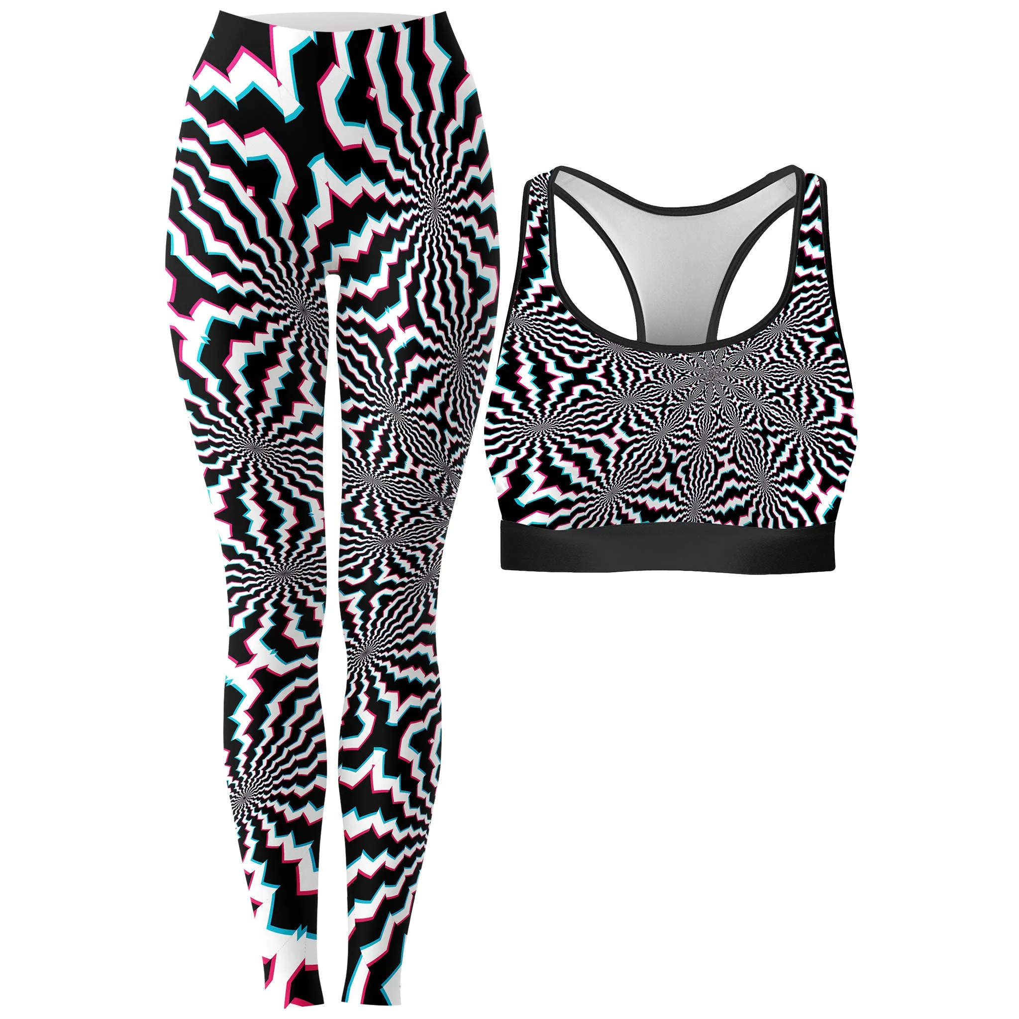 Fractal Ripples Rave Bra and Leggings Combo sold by iEDM