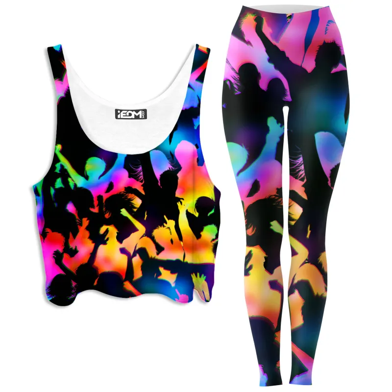 Good Vibes Crop Top and Leggings Combo sold by iEDM
