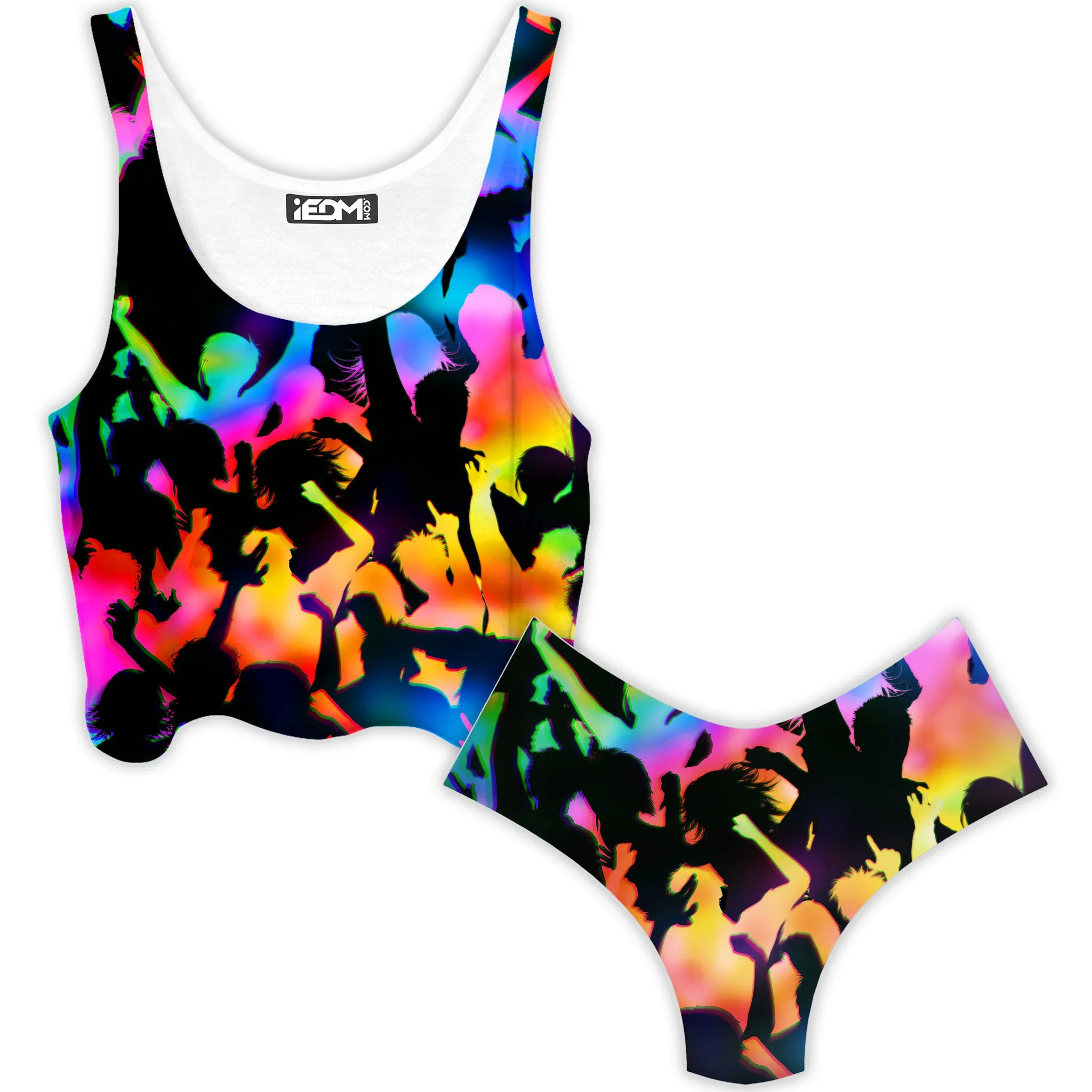 Good Vibes Crop Top and Booty Shorts Combo sold by iEDM