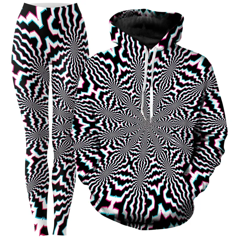 Fractal Ripples Hoodie and Leggings Combo sold by iEDM