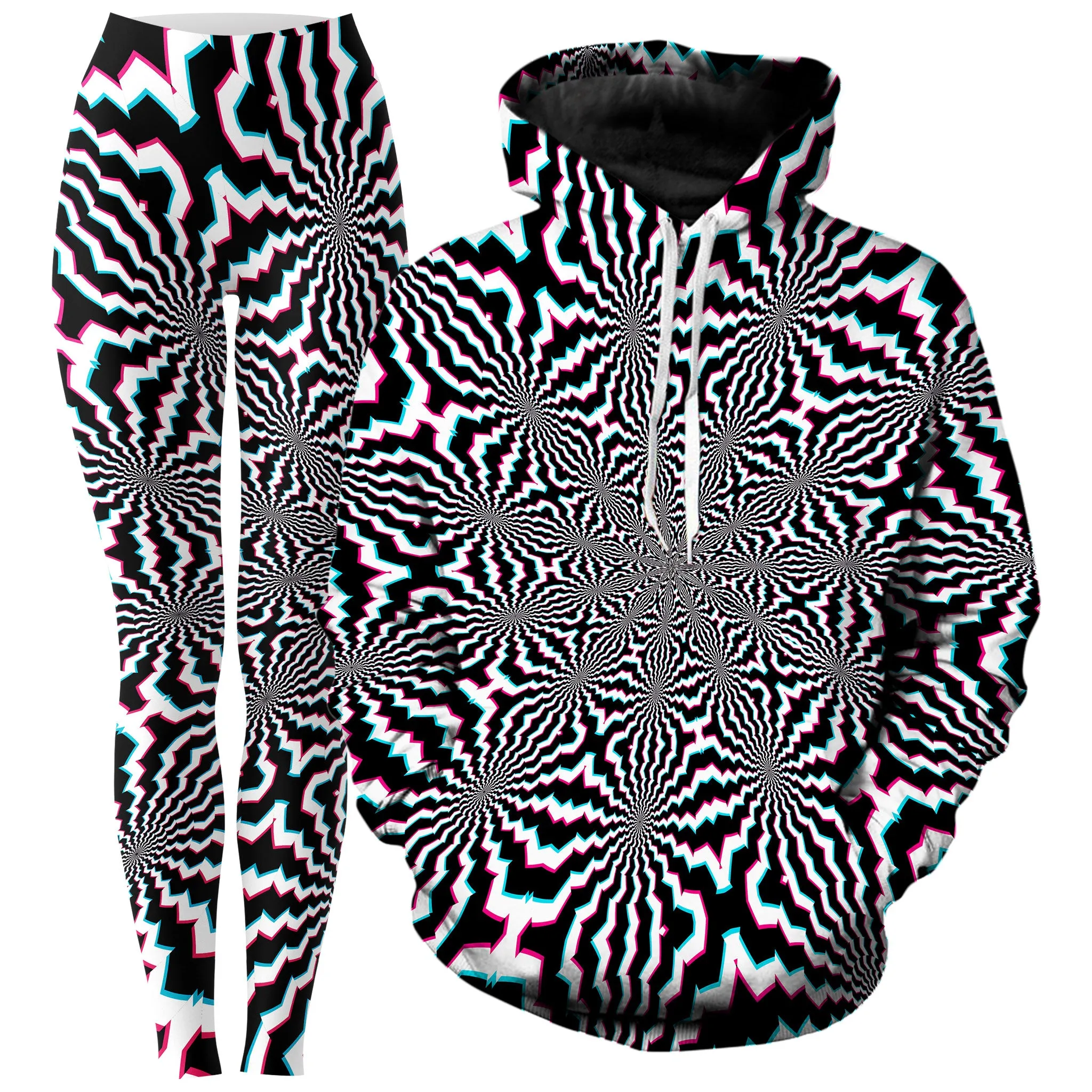 Fractal Ripples Hoodie and Leggings Combo sold by iEDM